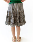 Finn Gingham Knee Length Skirt