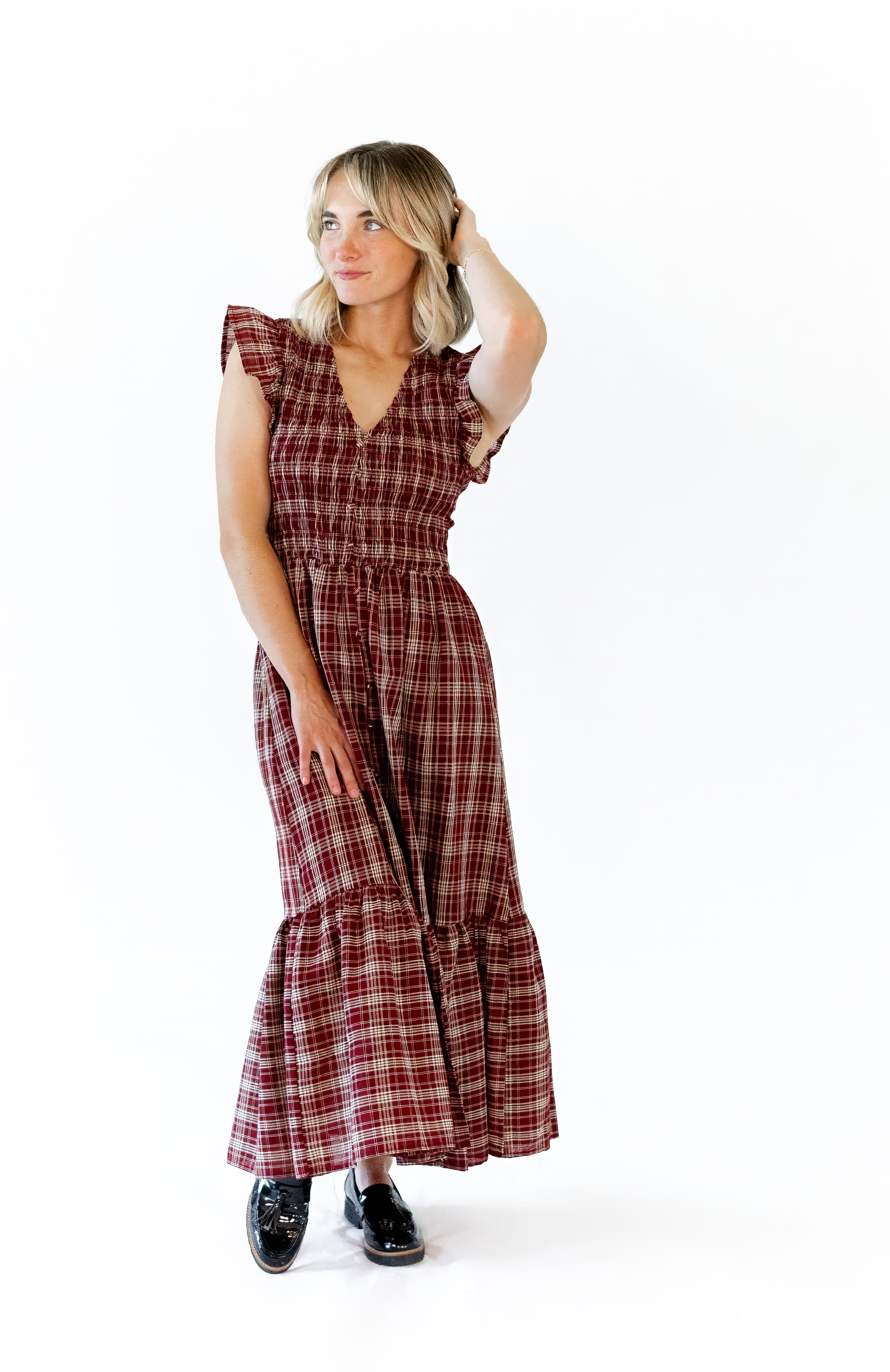 Nyla Button Detail Dress