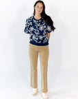 Asta Embroidered Bubble Sleeve Top