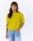 Anessa Pointelle Shirt · Lime