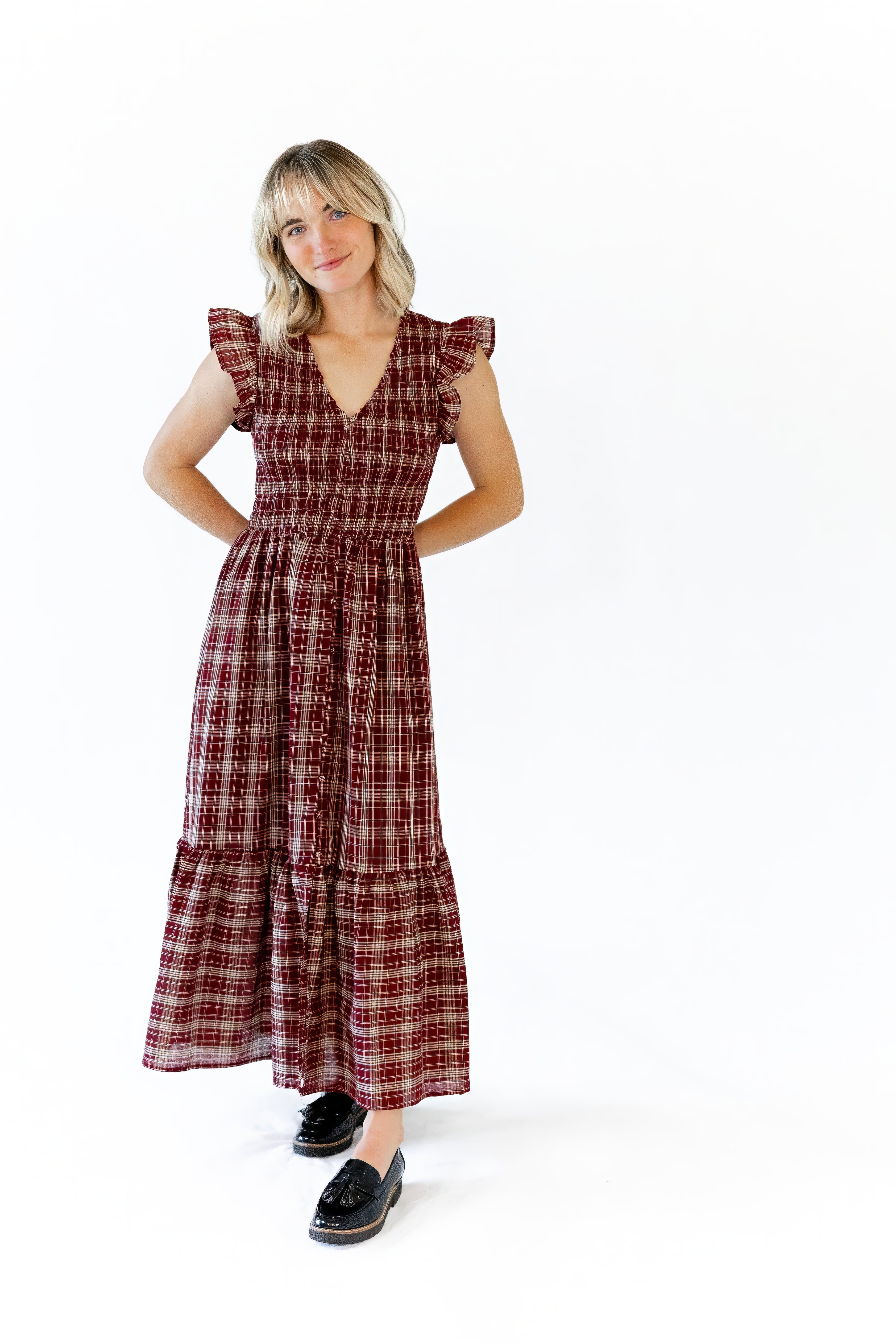 Nyla Button Detail Dress