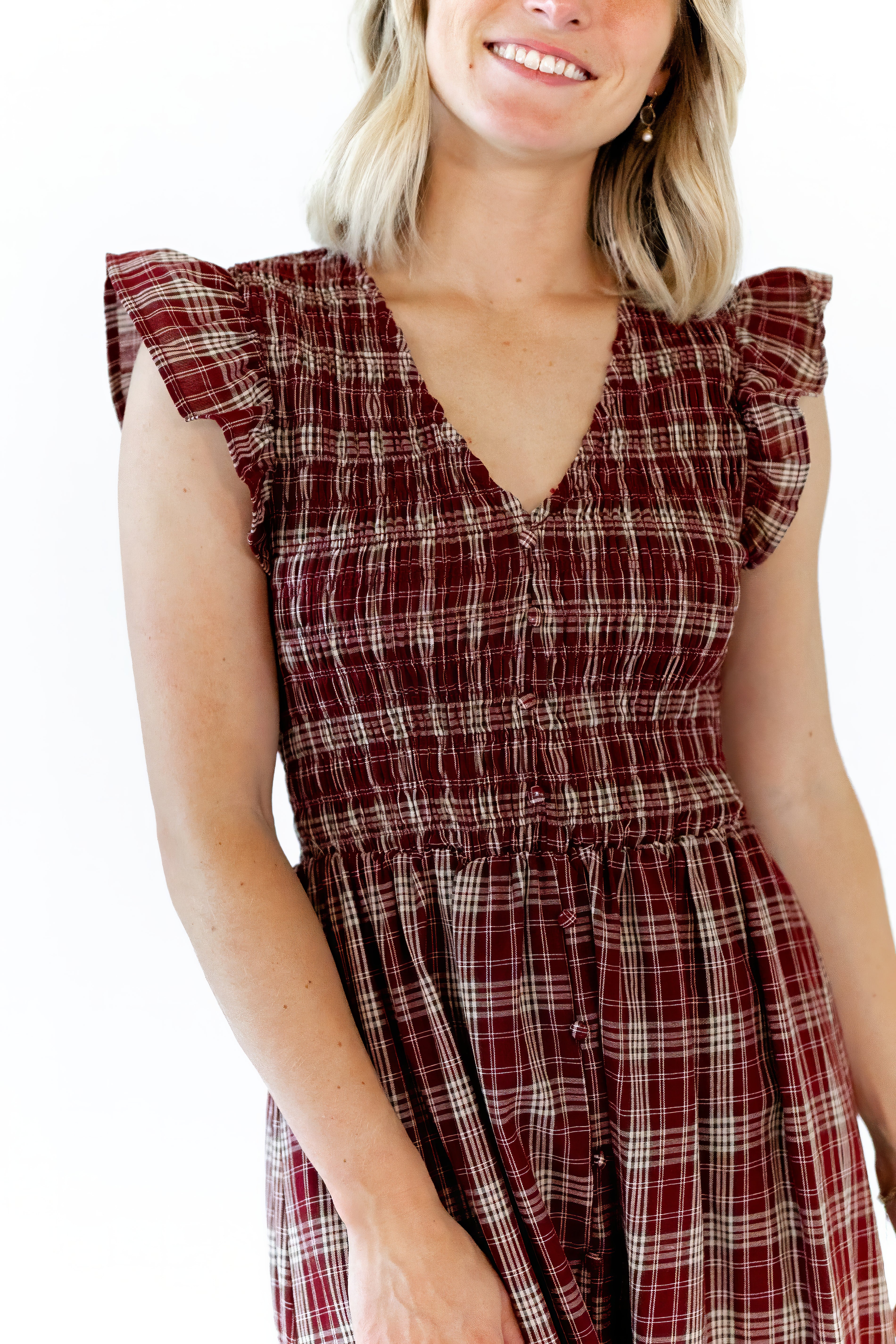 Nyla Button Detail Dress