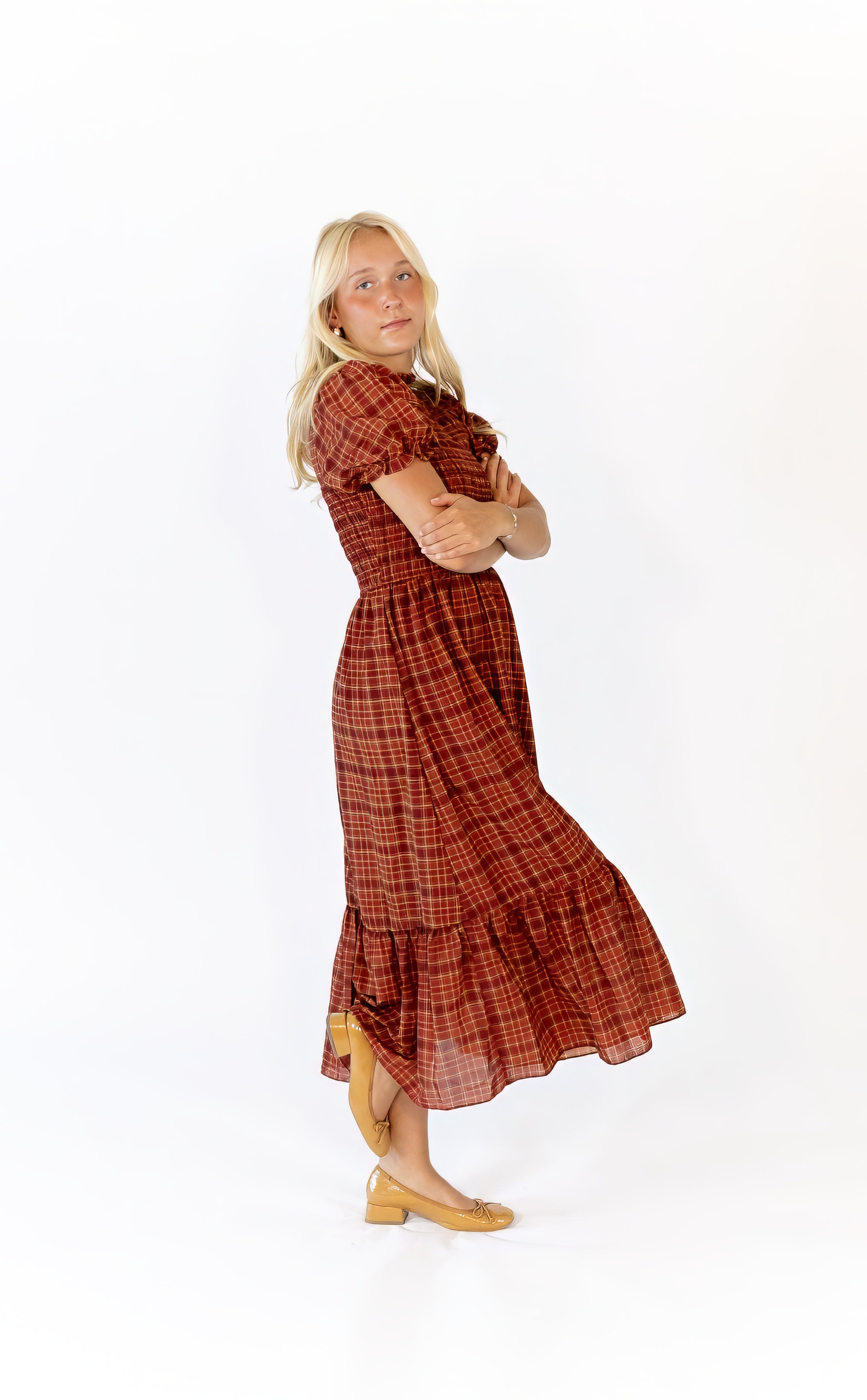 Joey Plaid Smocked Dress