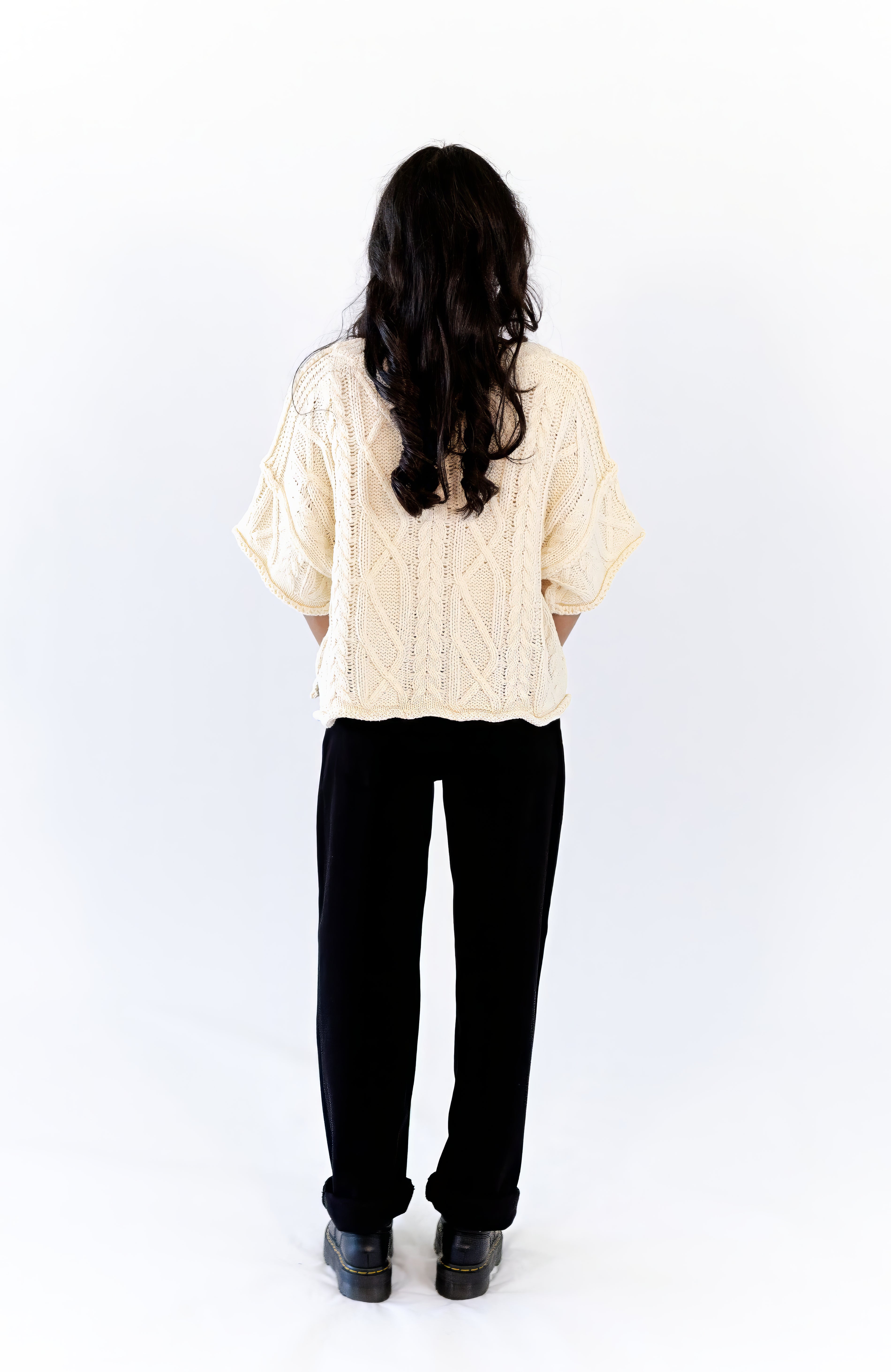 Rosette Cable Knit Top