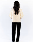 Rosette Cable Knit Top