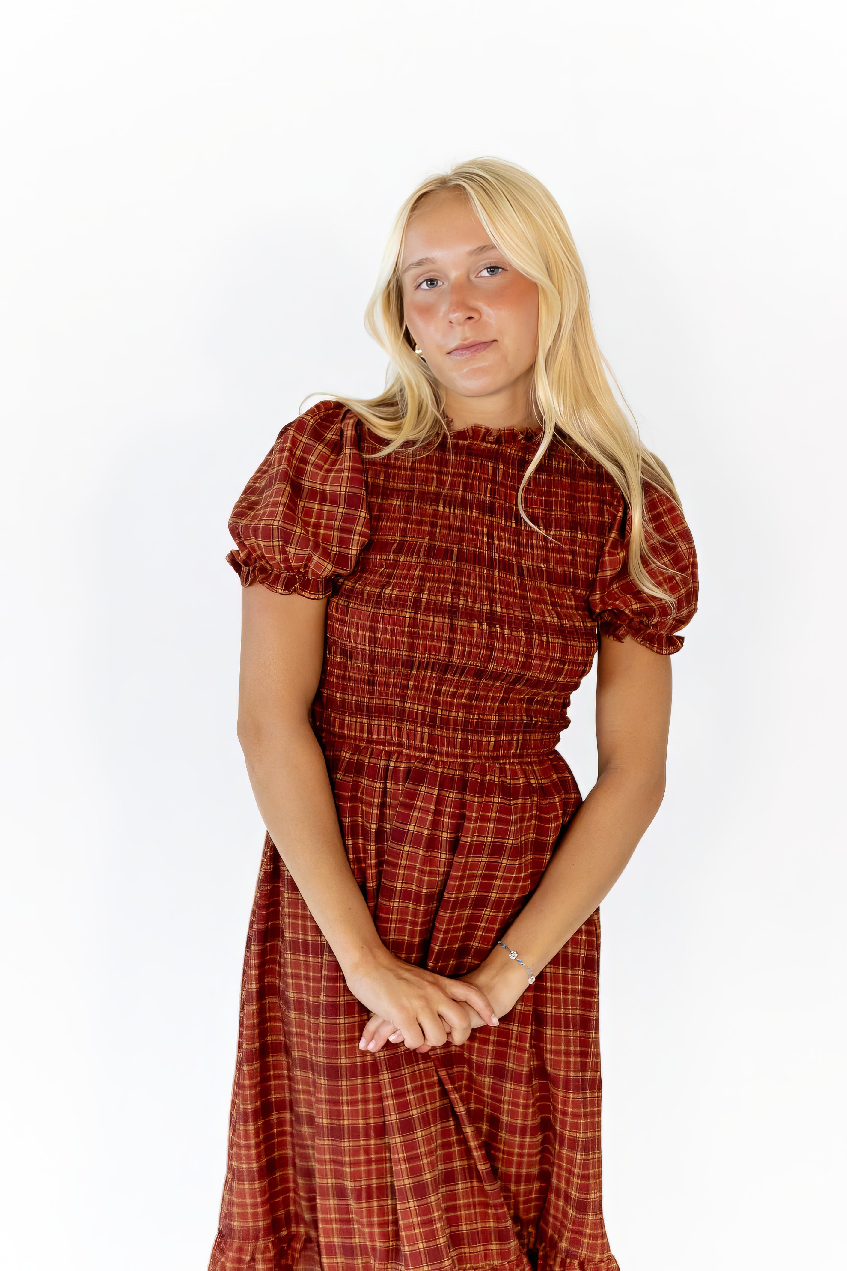 Joey Plaid Smocked Dress