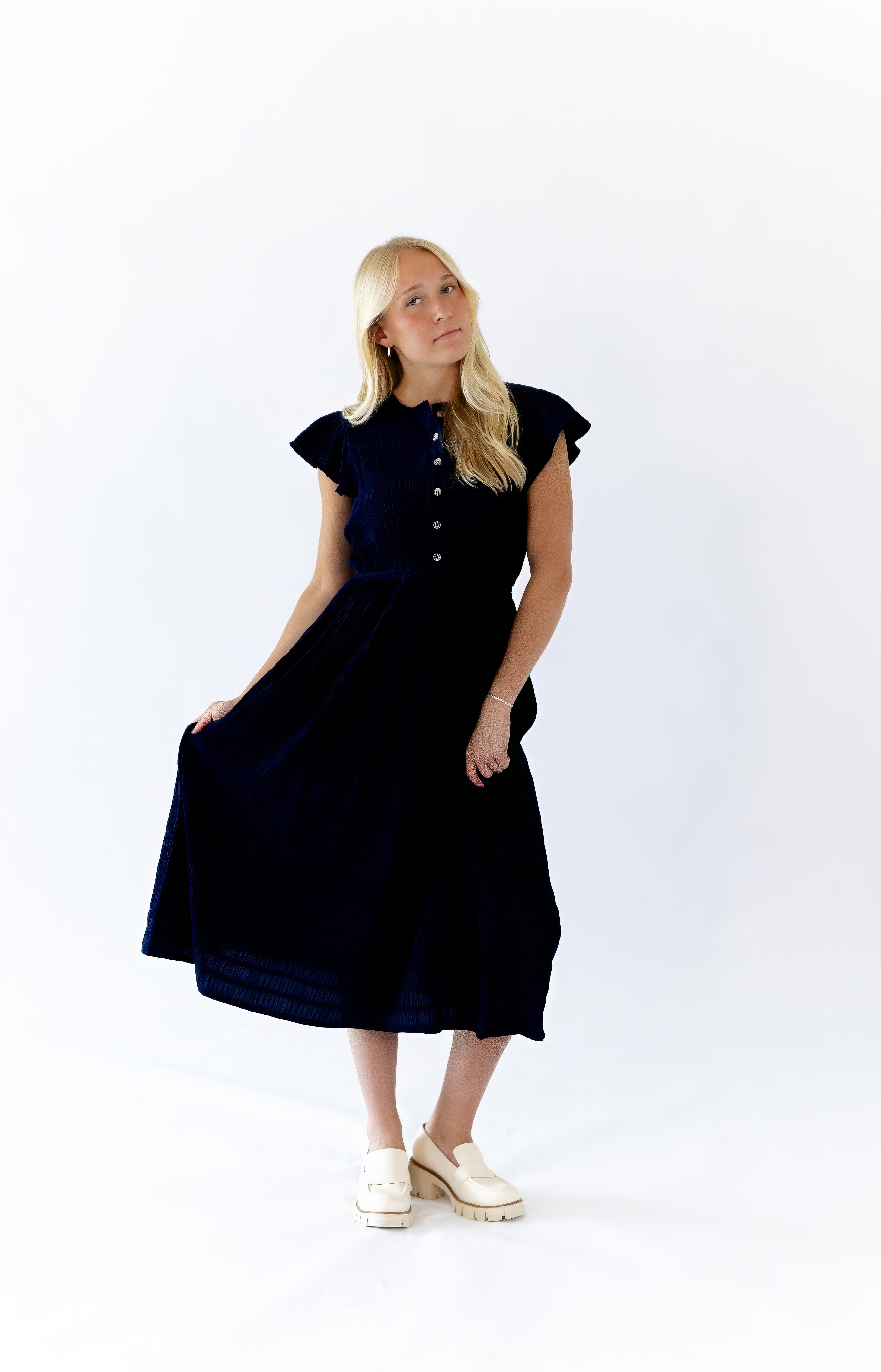 Christie Textured Midi Dress