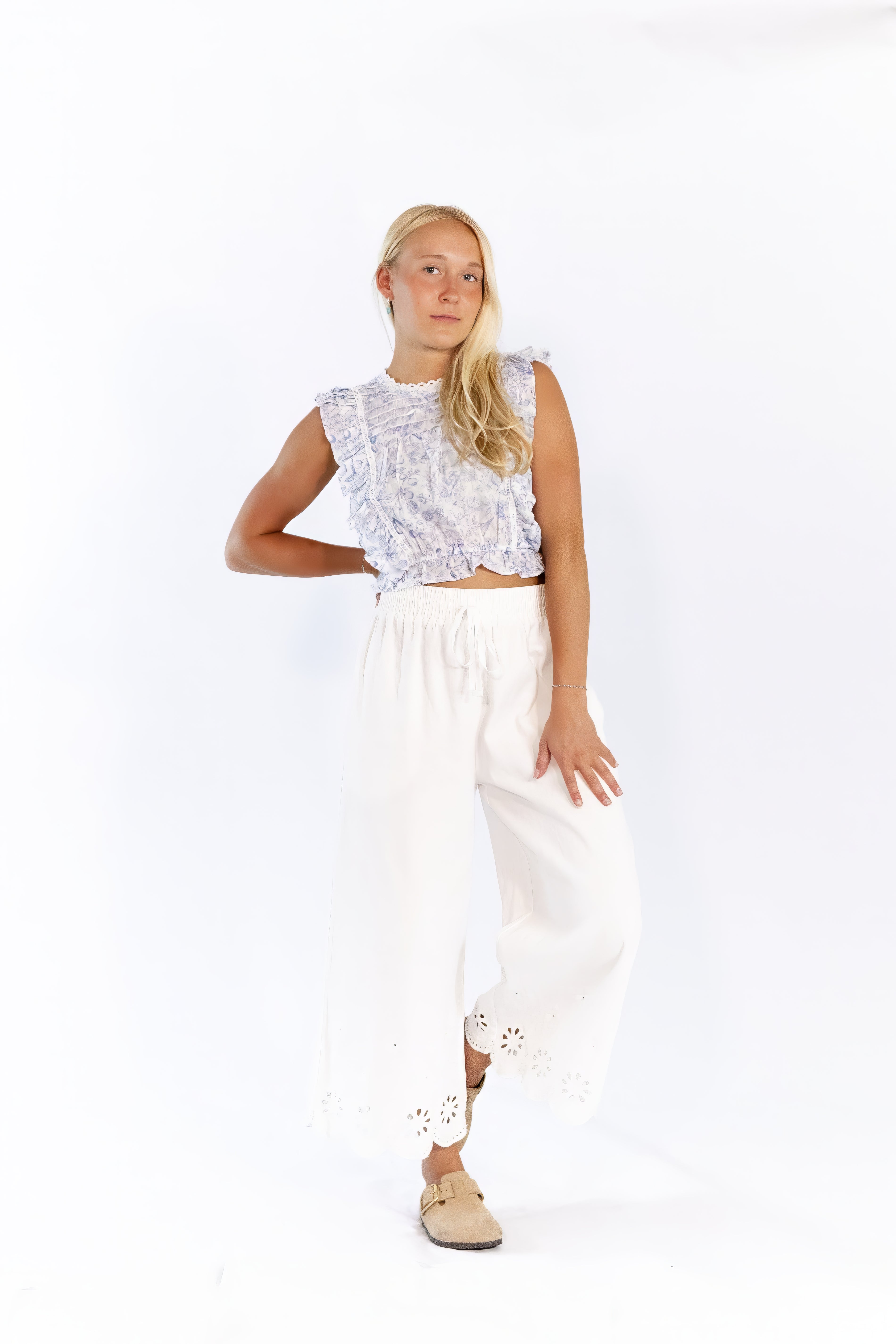 Kiki Floral Bubble Hem Top