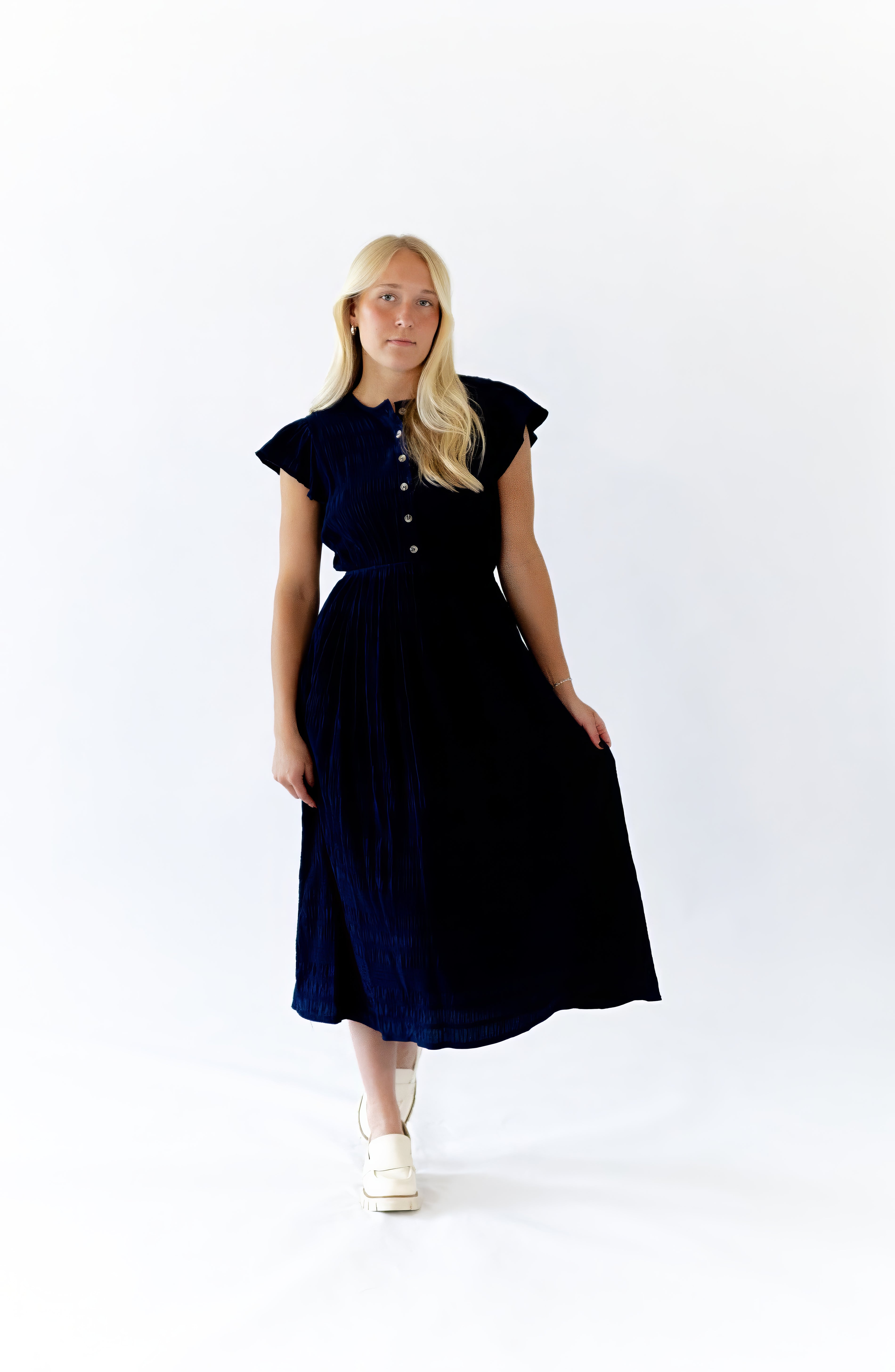 Christie Textured Midi Dress