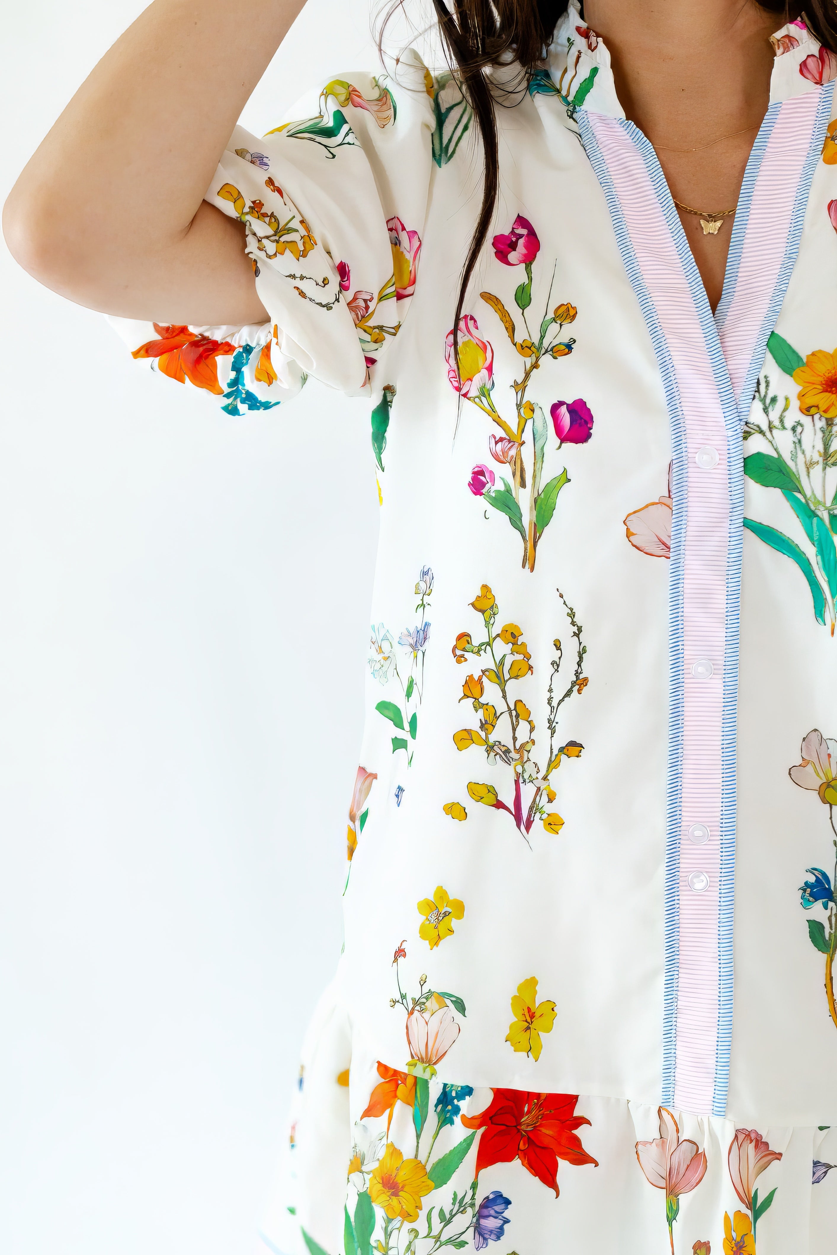 Tory Floral Button Up Mini