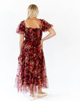 Marina Floral Tulle Midi Dress
