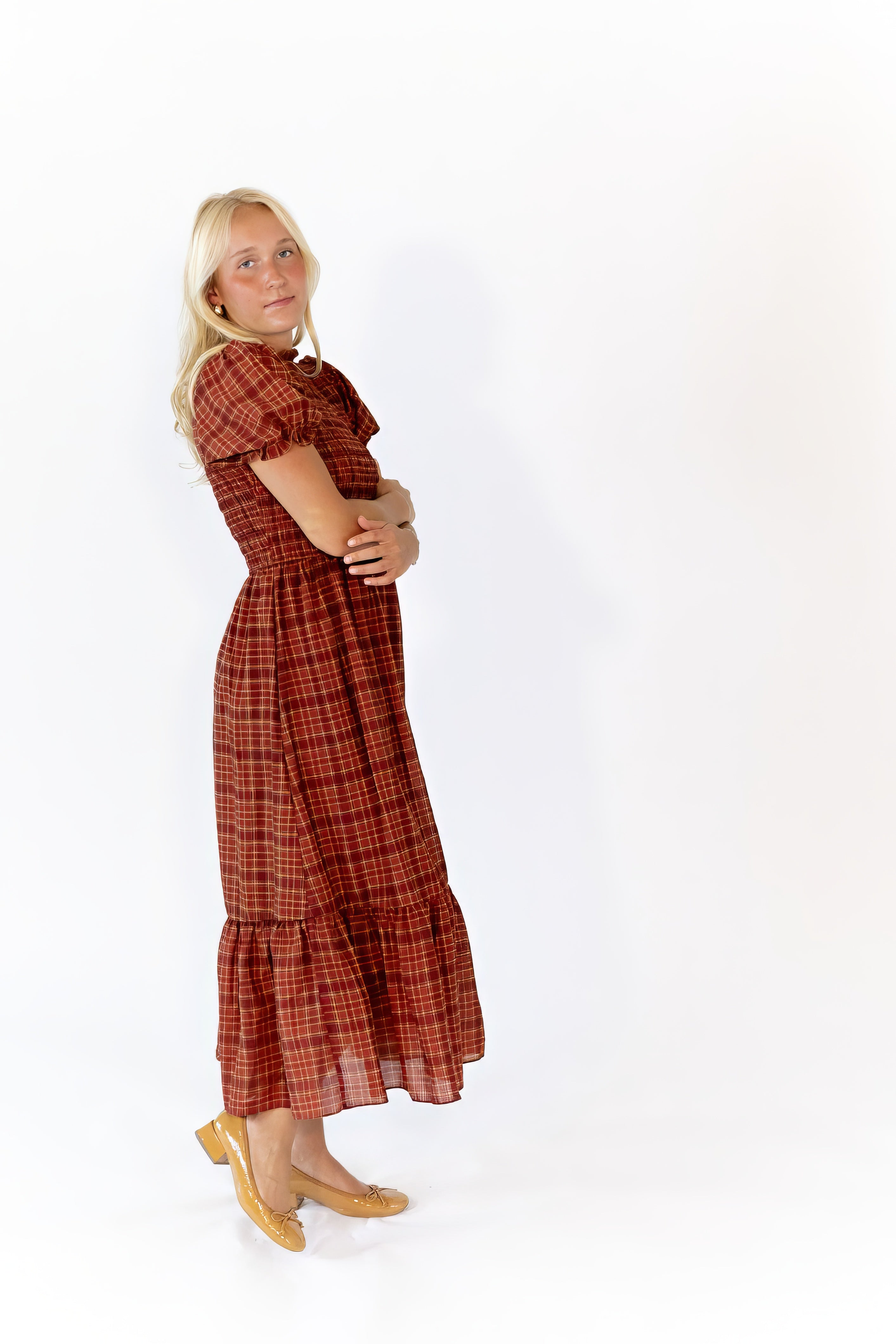 Joey Plaid Smocked Dress