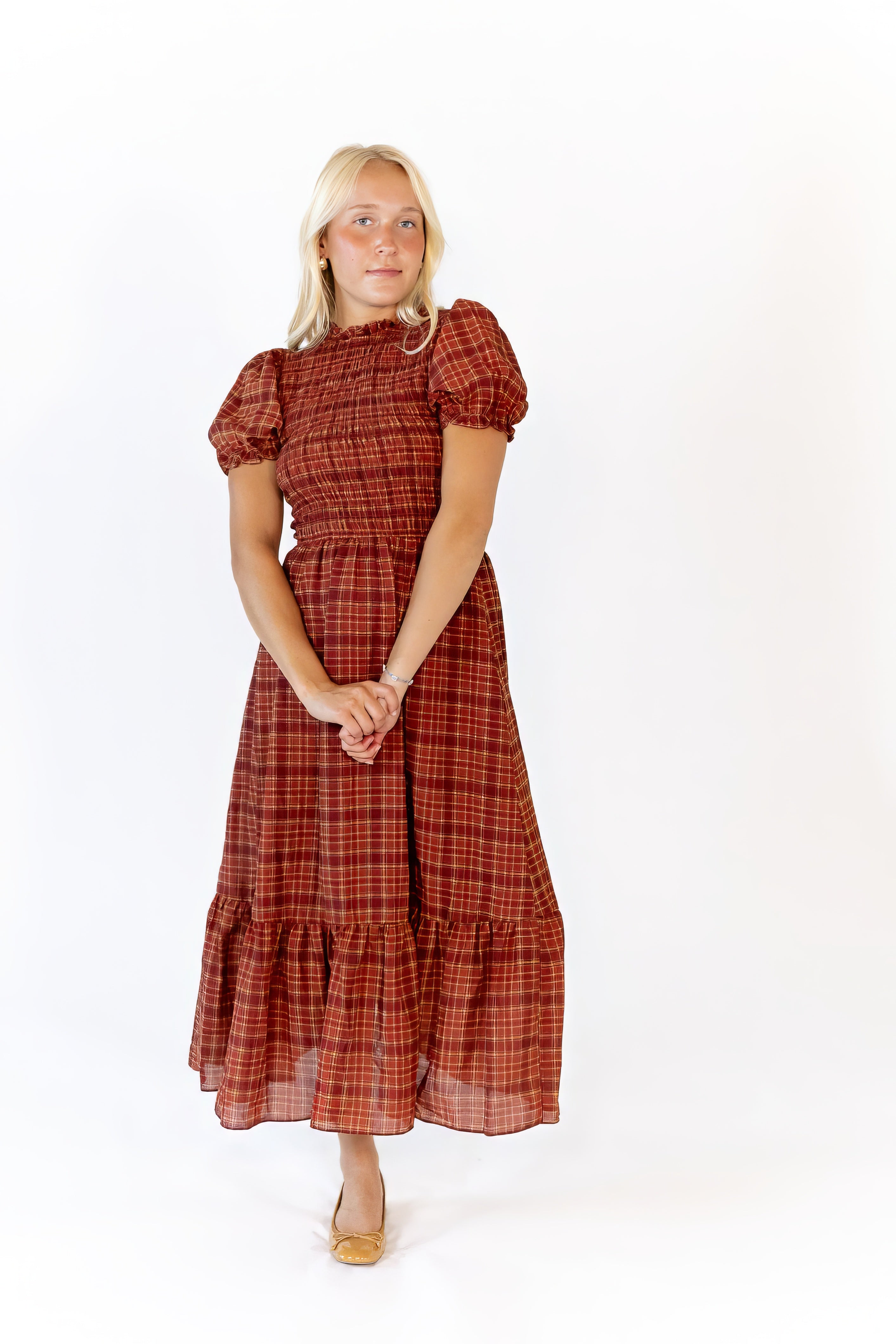 Joey Plaid Smocked Dress
