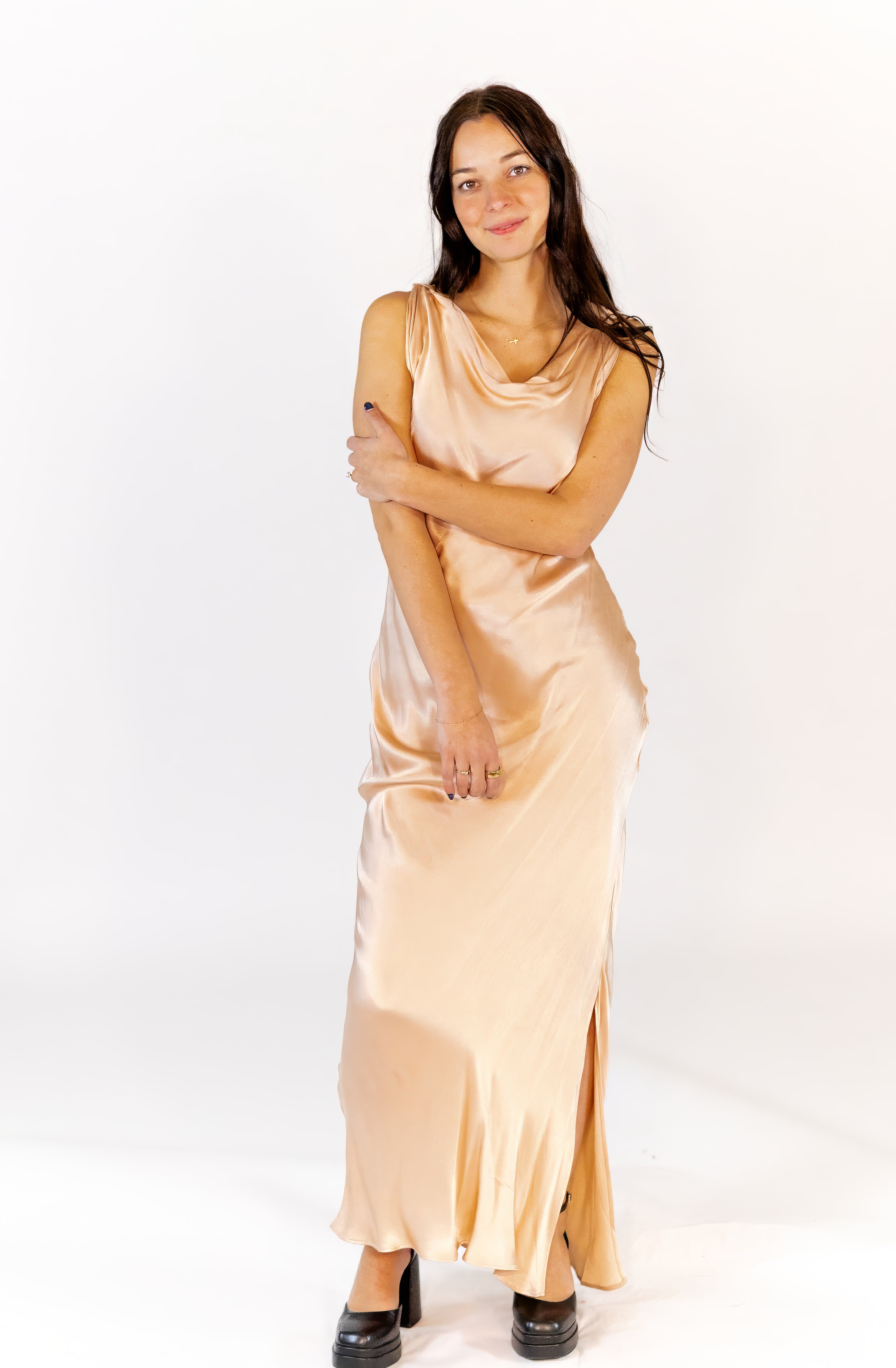 Cindy Satin Maxi Dress