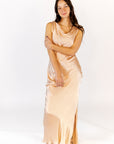 Cindy Satin Maxi Dress