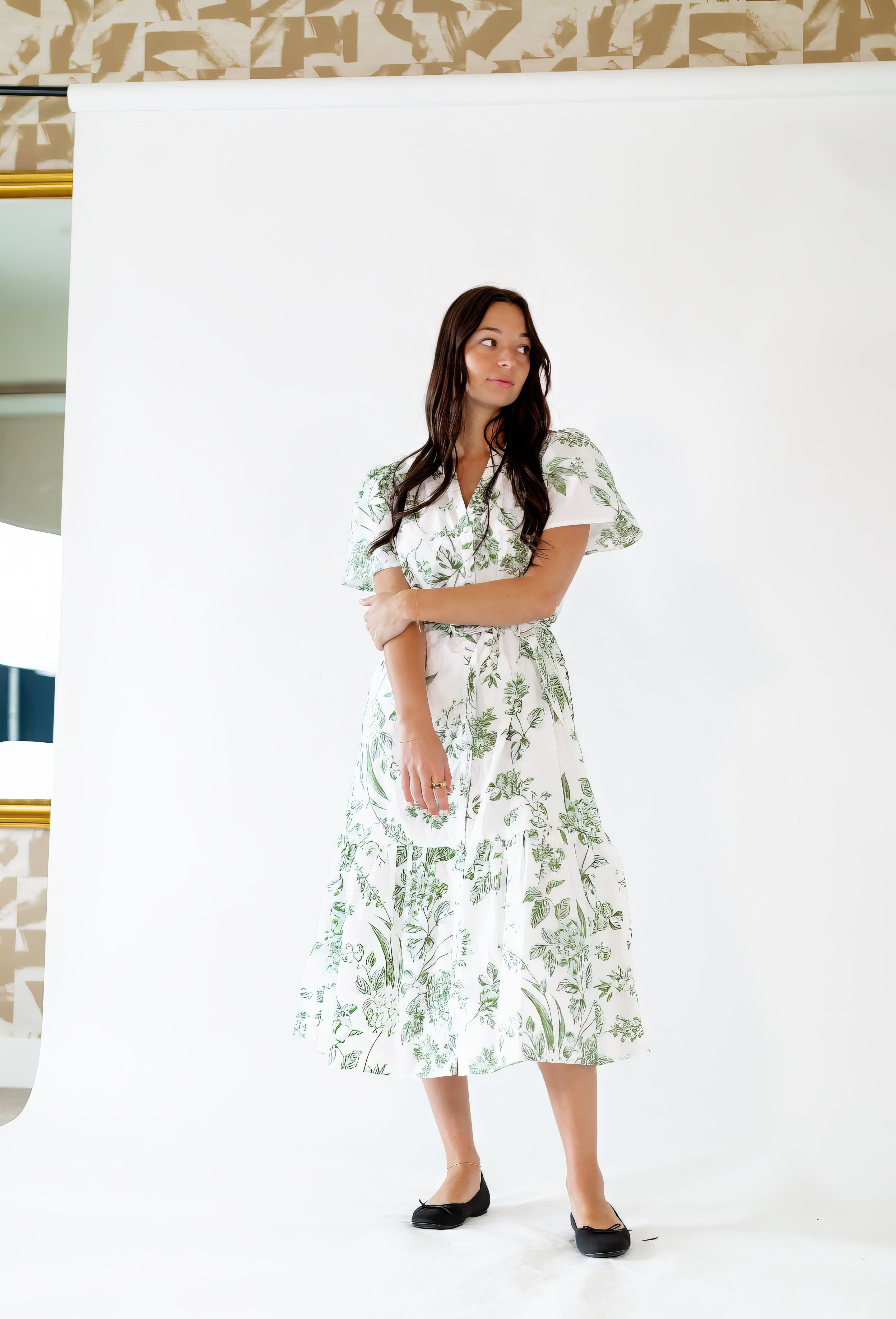 Olive Branch Button Up Dress