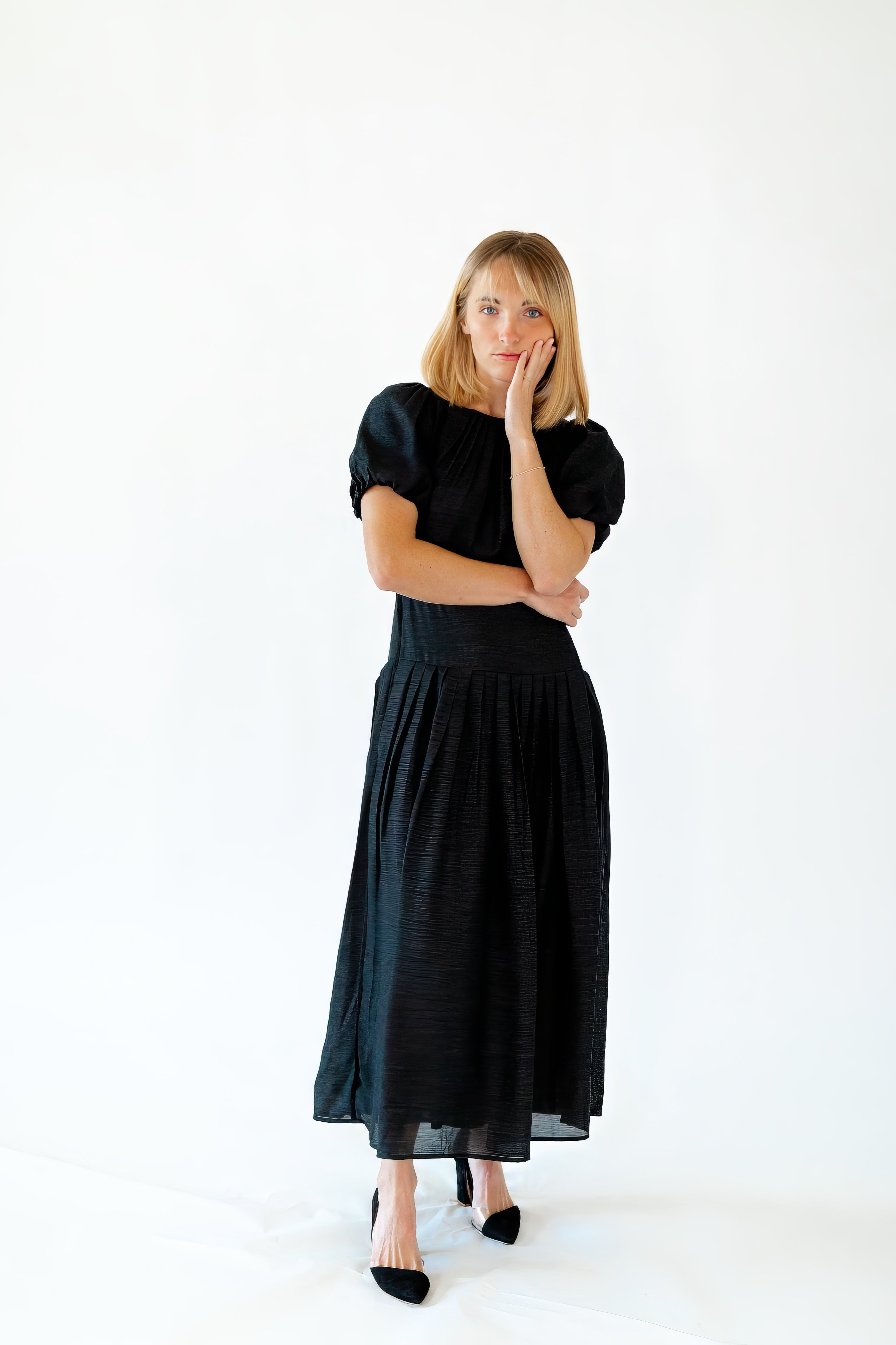 Indy Pleated Skirt Maxi Dress