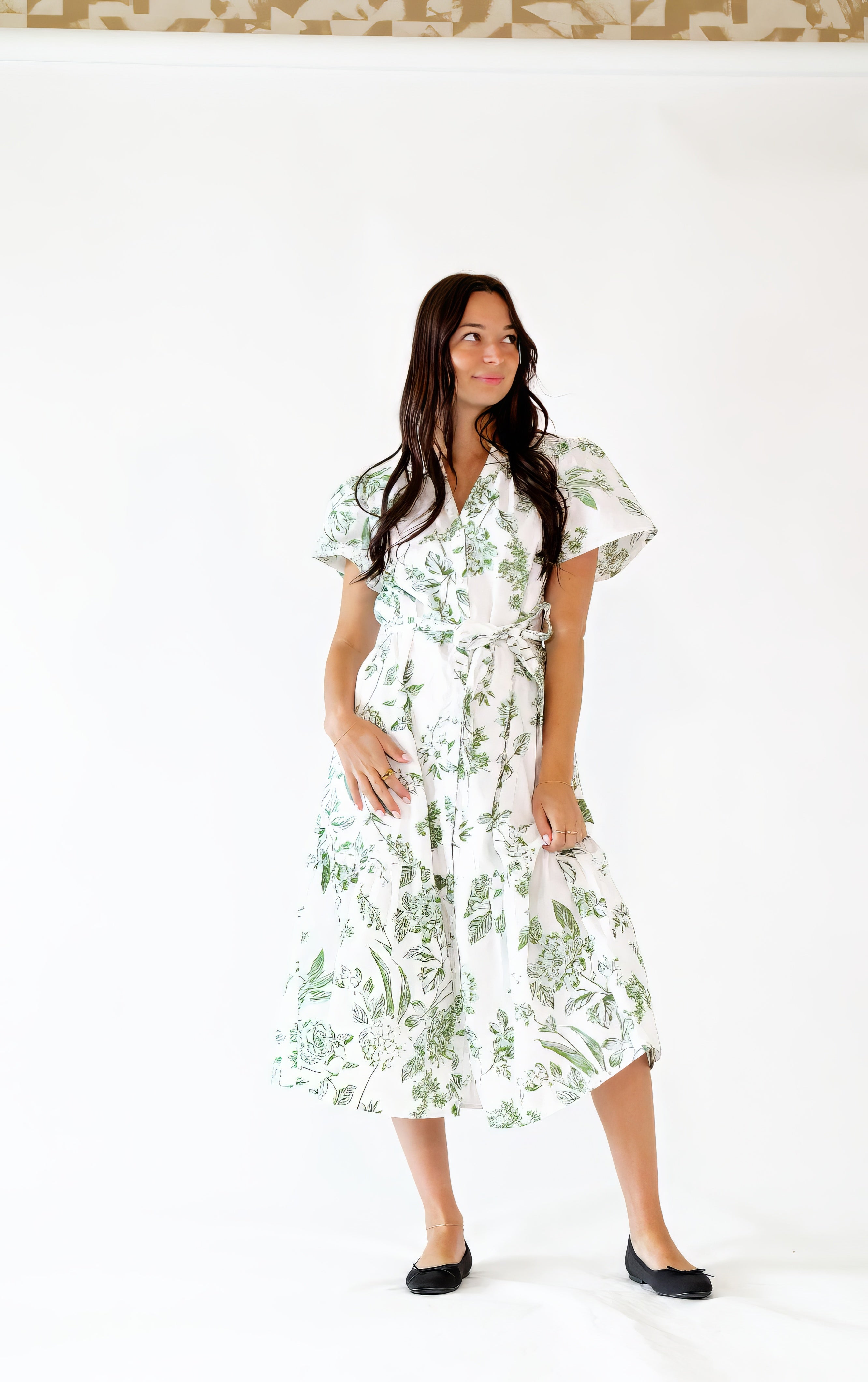 Olive Branch Button Up Dress
