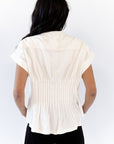 Dora Linen Pleated Top ⭐︎ Restocked