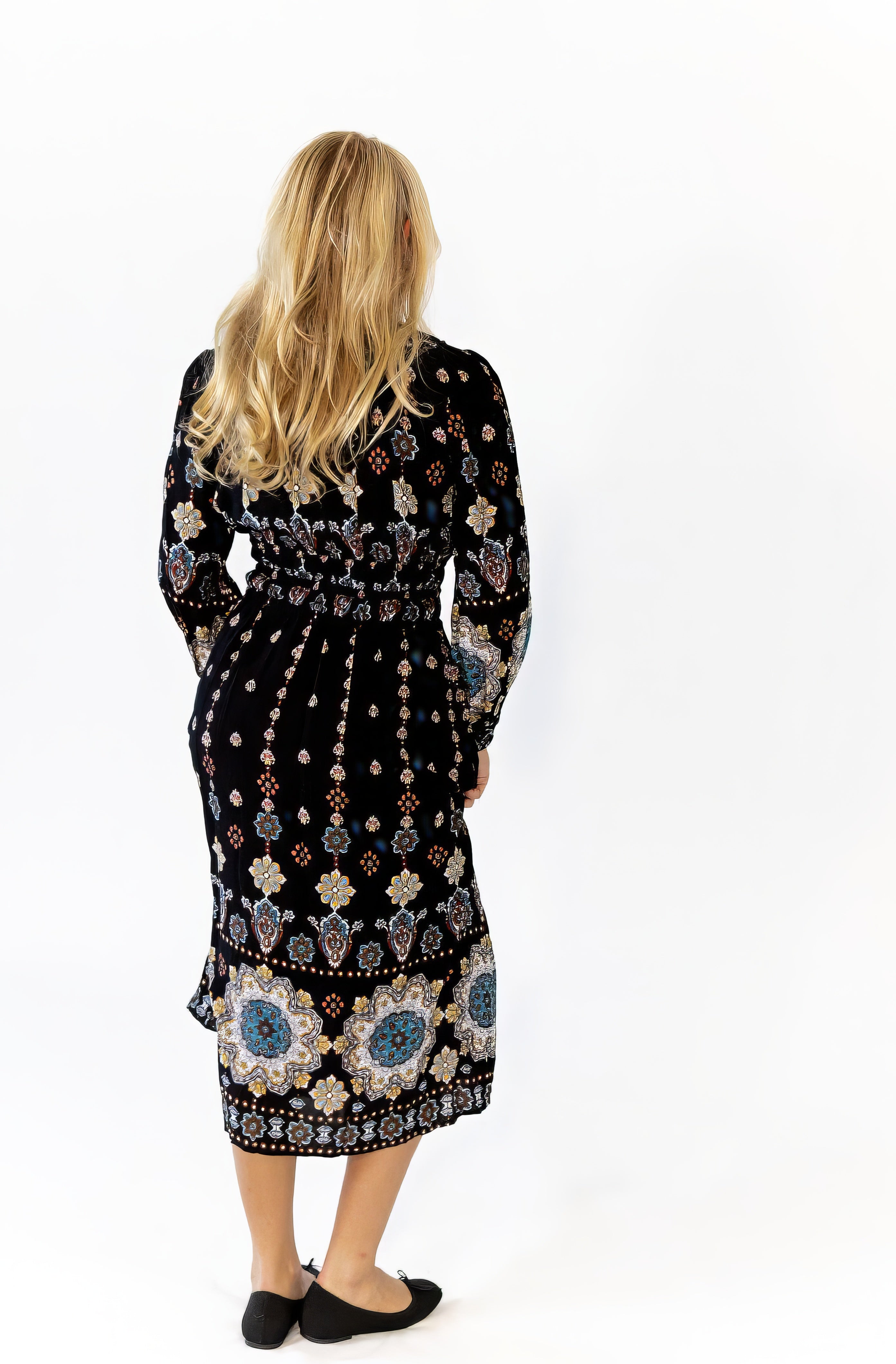 Solene Printed Midi Dress
