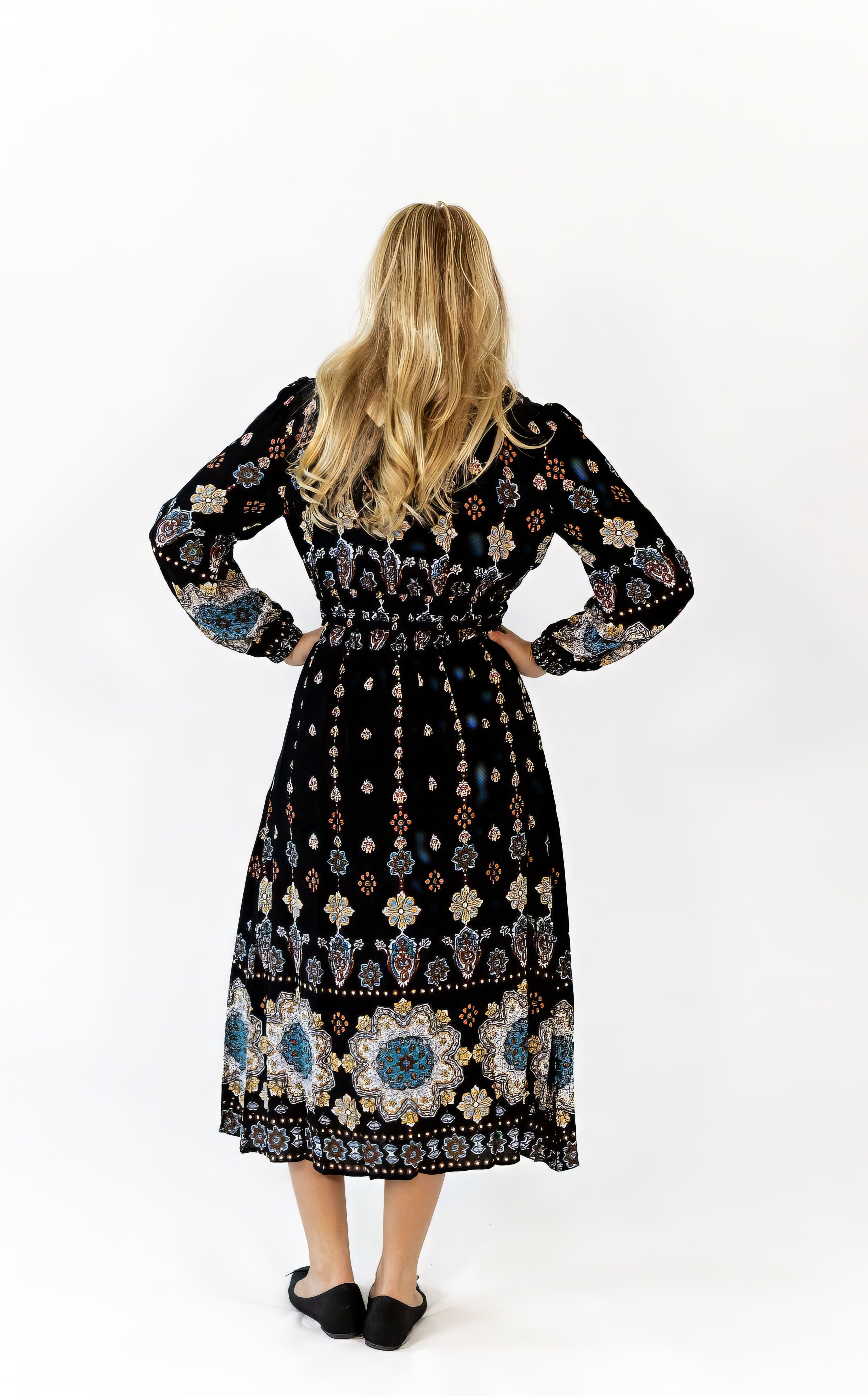 Solene Printed Midi Dress