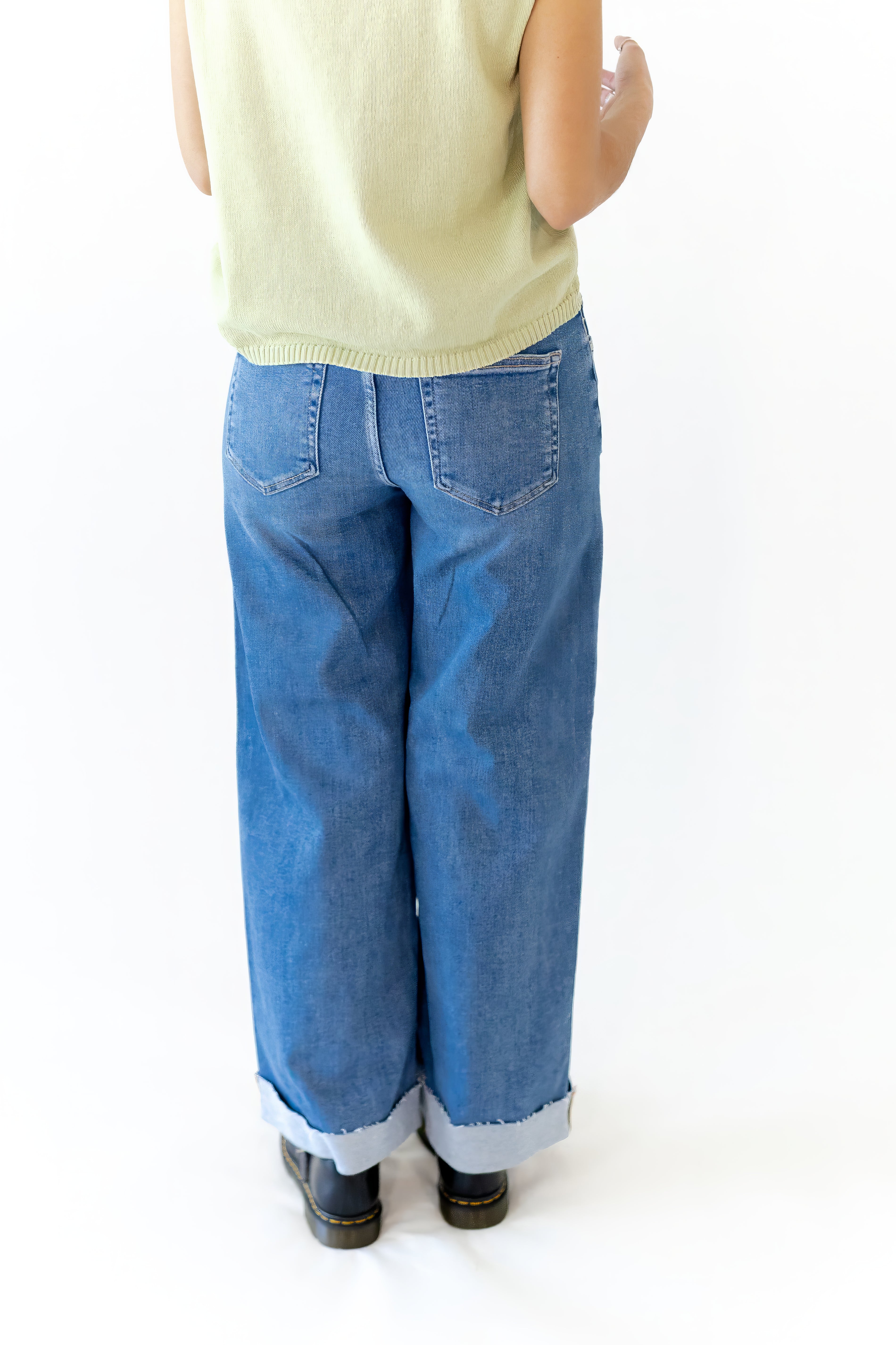 Kourt Low-Rise Cuffed Denim