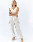 Milene Bow Detail Pants · Cream