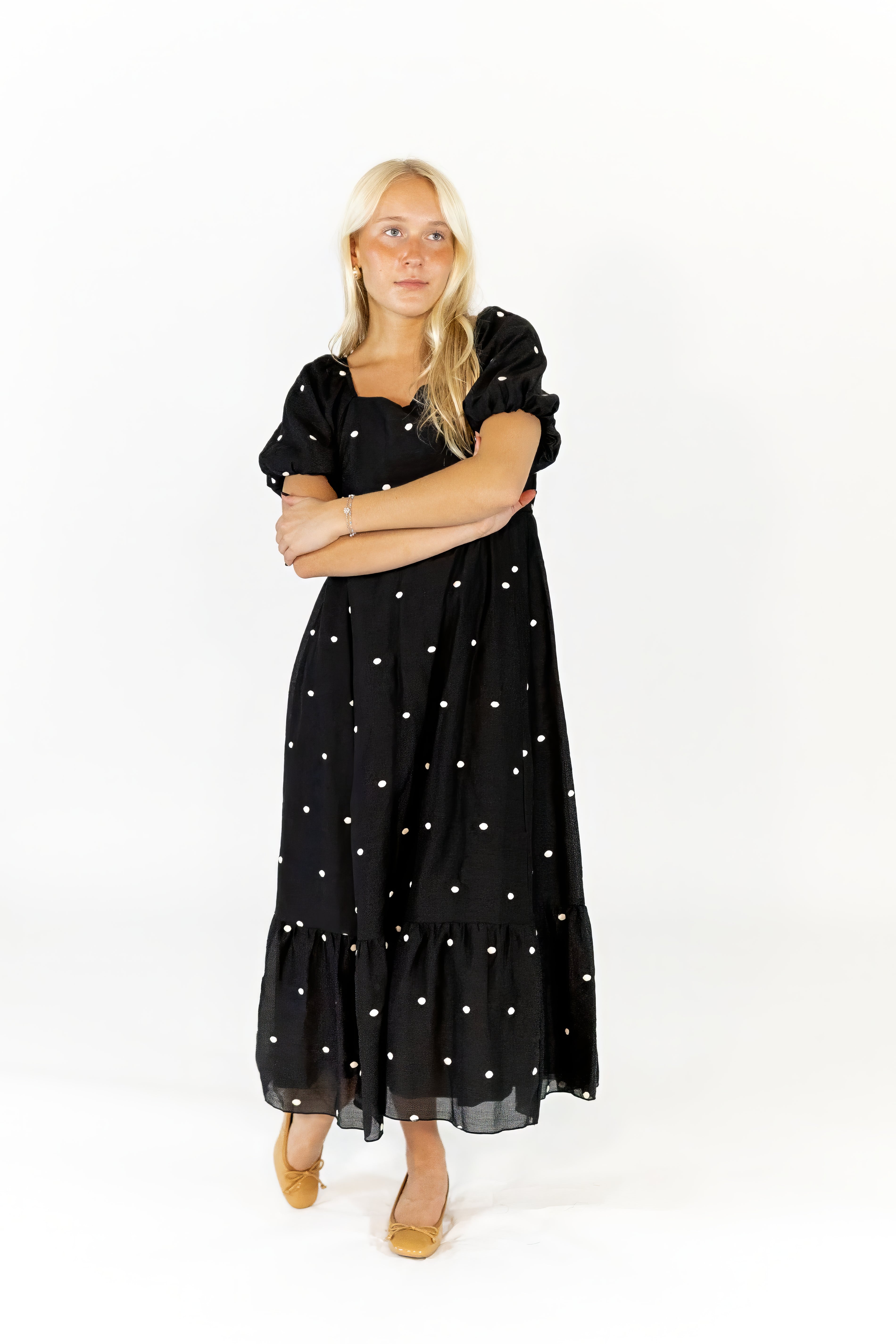 Jolie Polka Dot Midi Dress