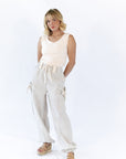 Milene Bow Detail Pants · Cream