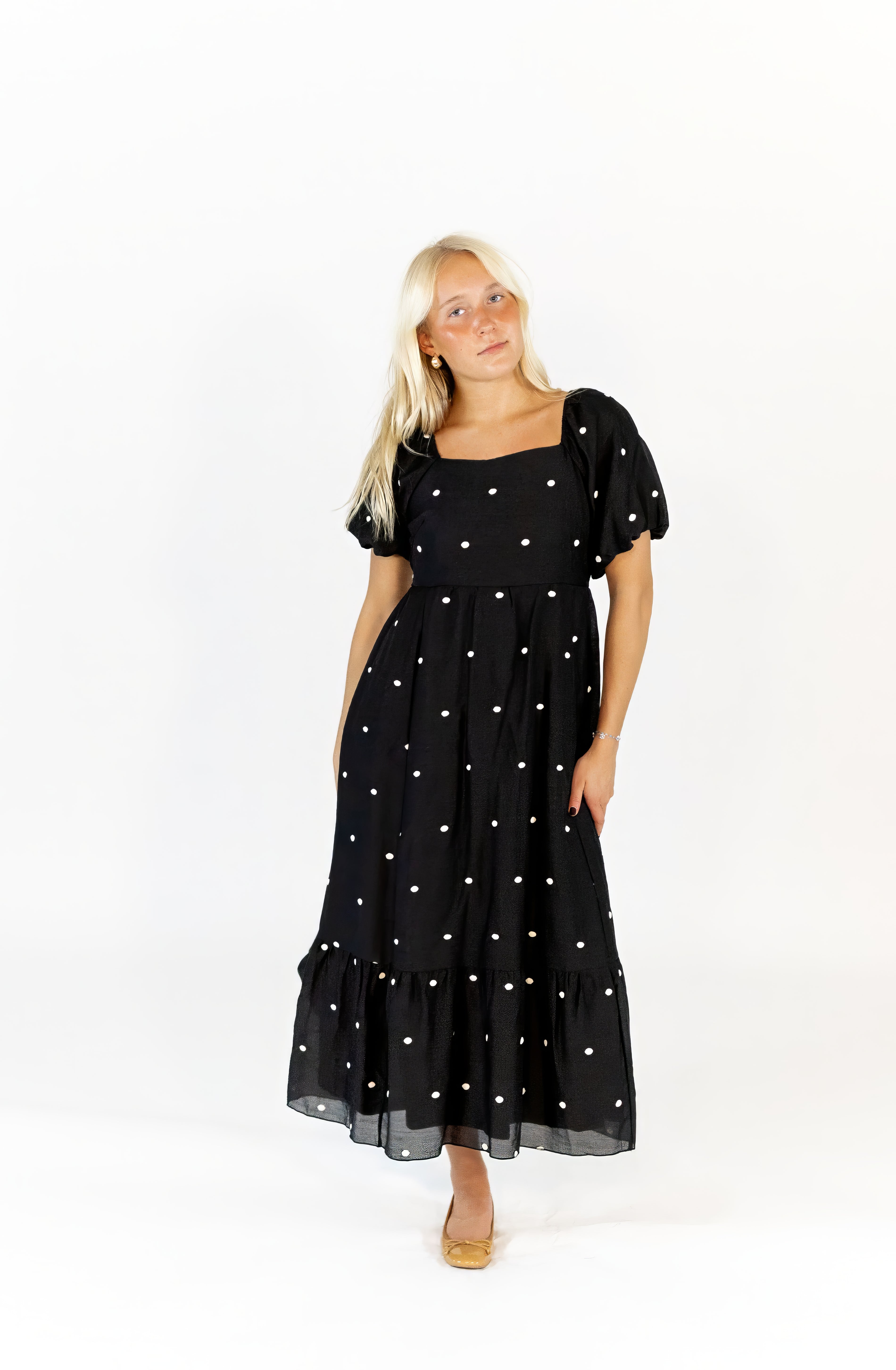 Jolie Polka Dot Midi Dress