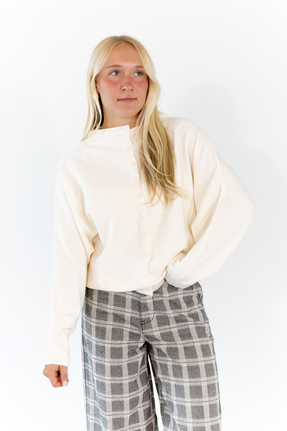 Riza Funnel Neck Cardigan