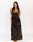 Iman Velvet Tiered Maxi
