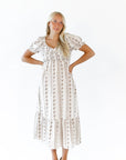 Amalia Floral Striped Dress