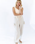 Milene Bow Detail Pants · Cream