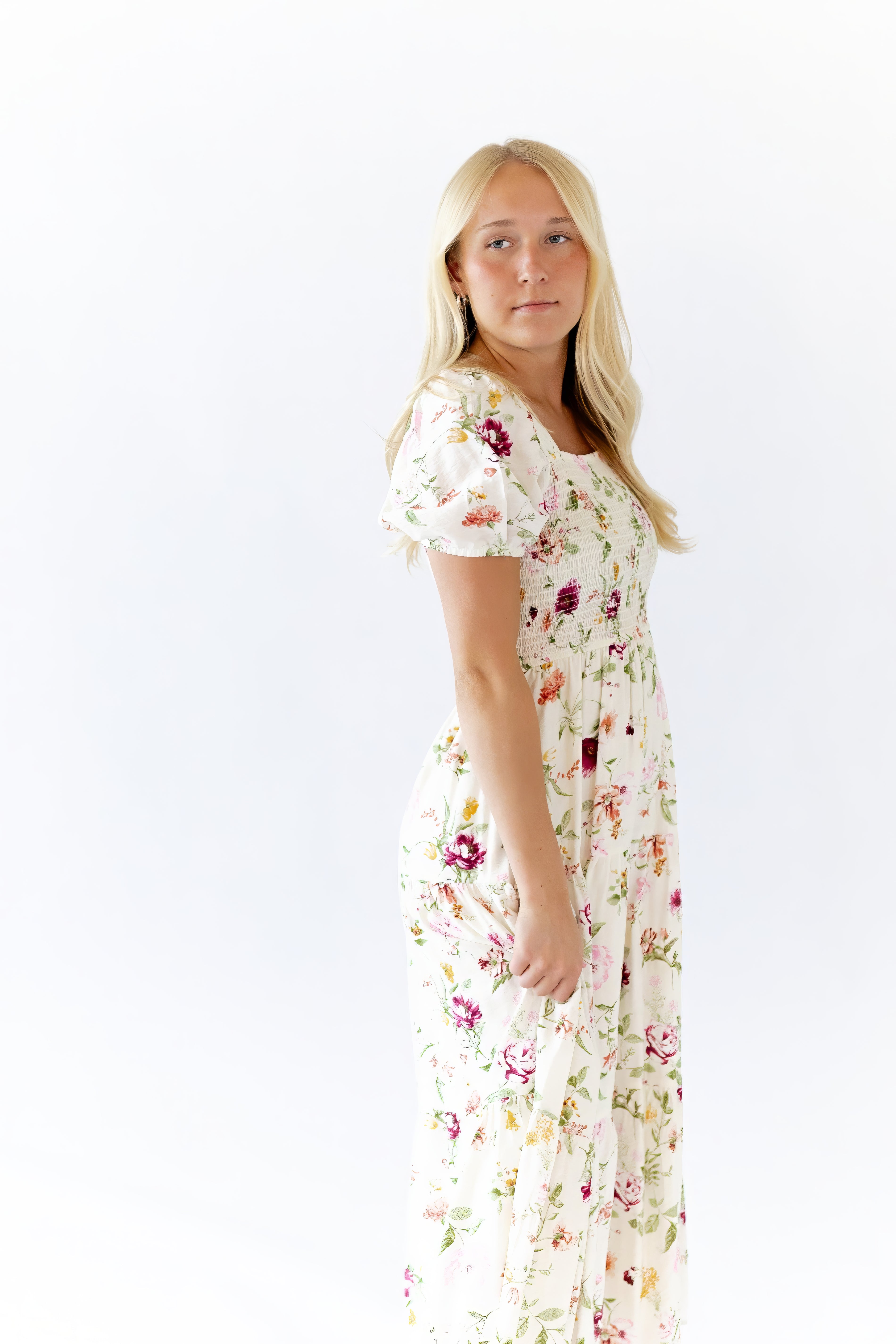 Eleanor Floral Square Neck Dress
