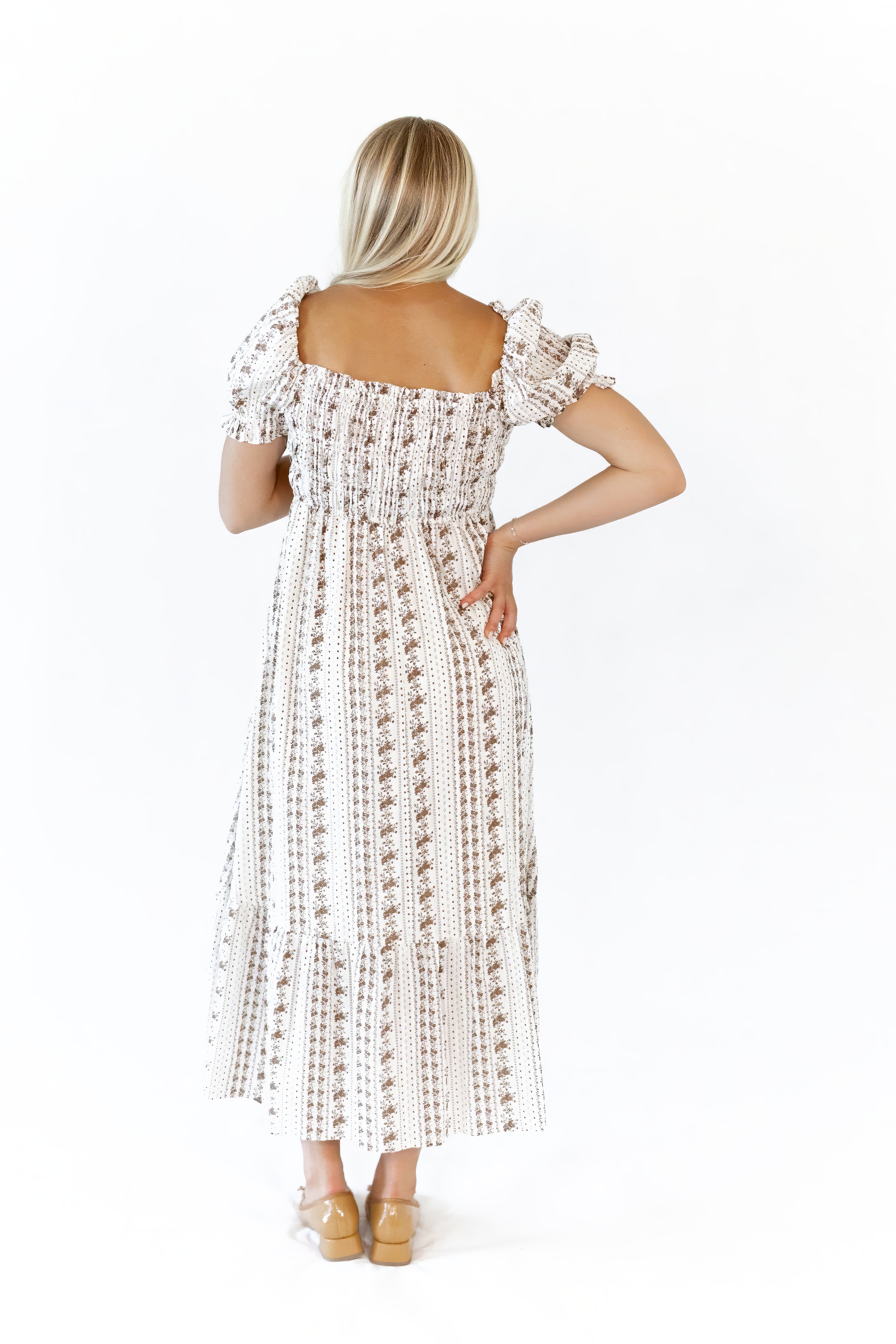 Amalia Floral Striped Dress