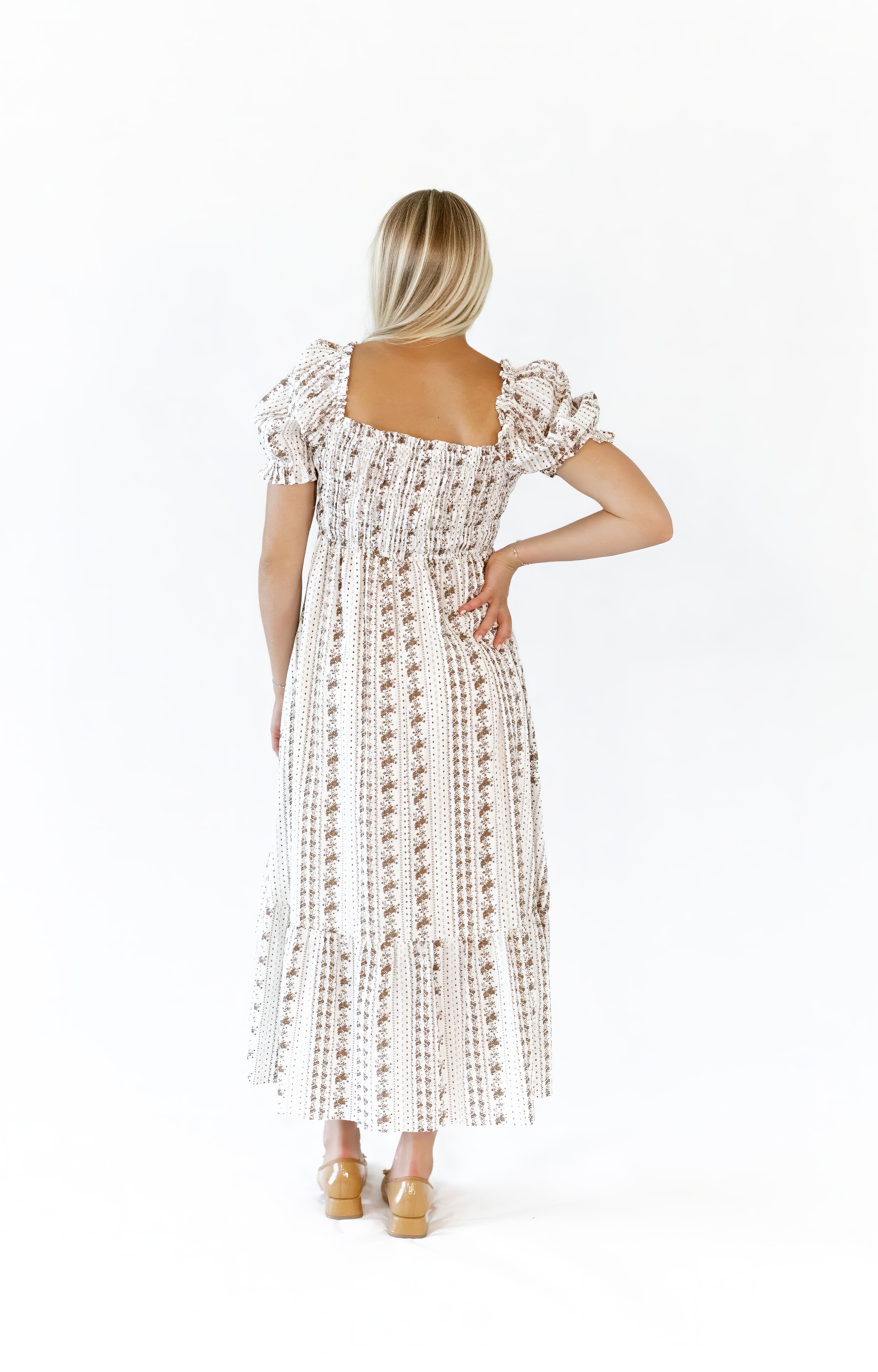 Amalia Floral Striped Dress