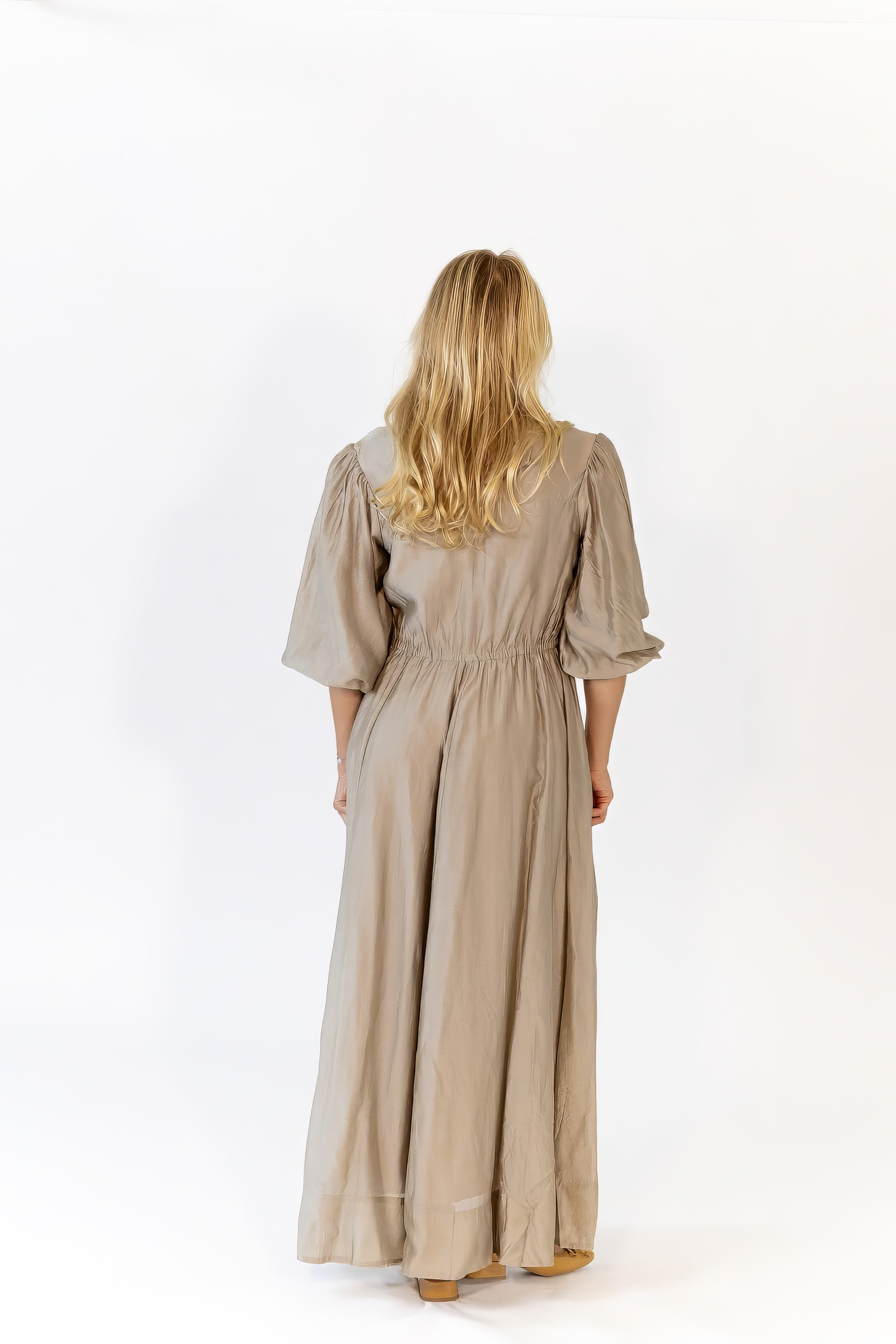 Rory Fit and Flare Dress · Almond