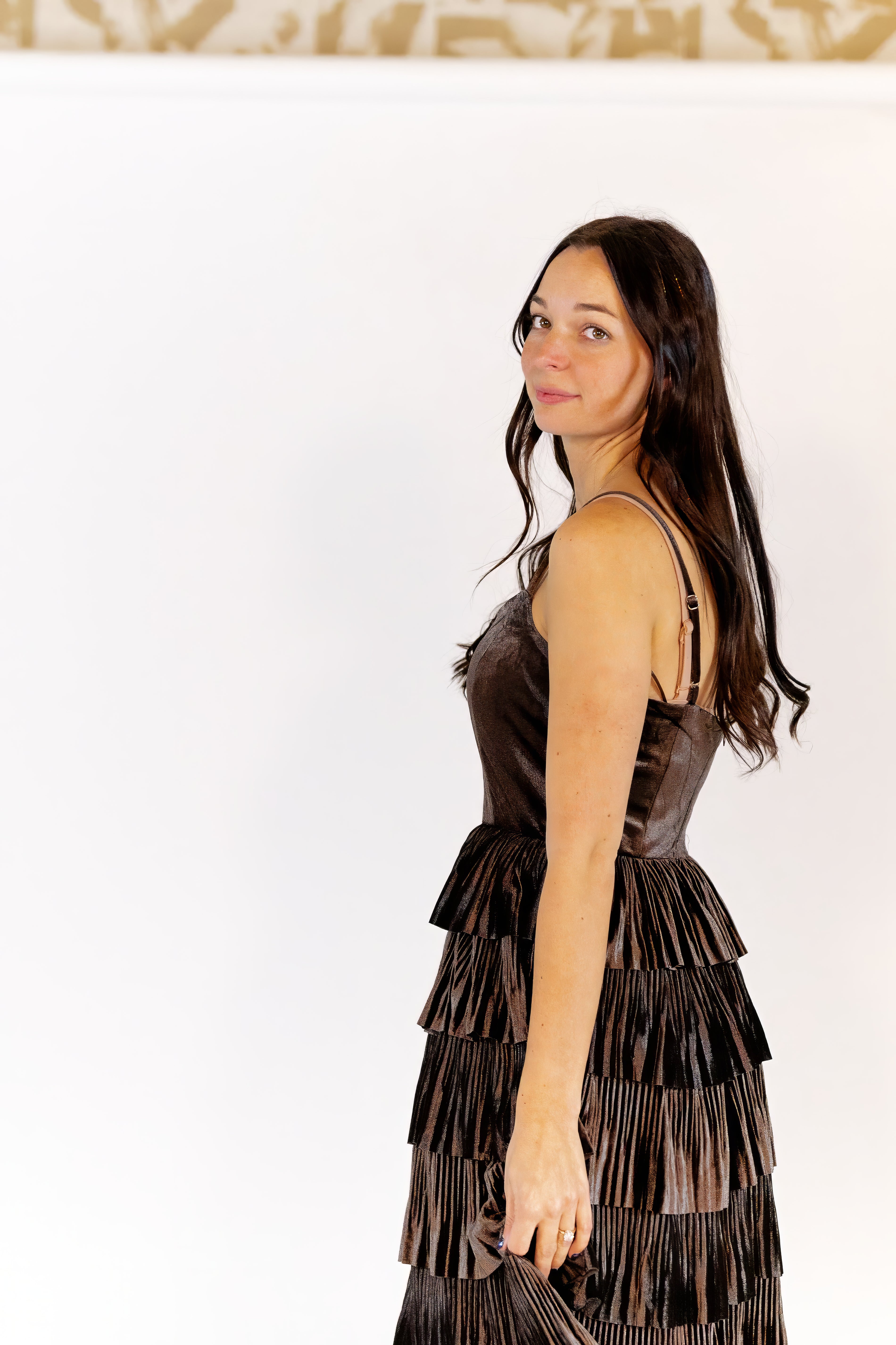 Iman Velvet Tiered Maxi