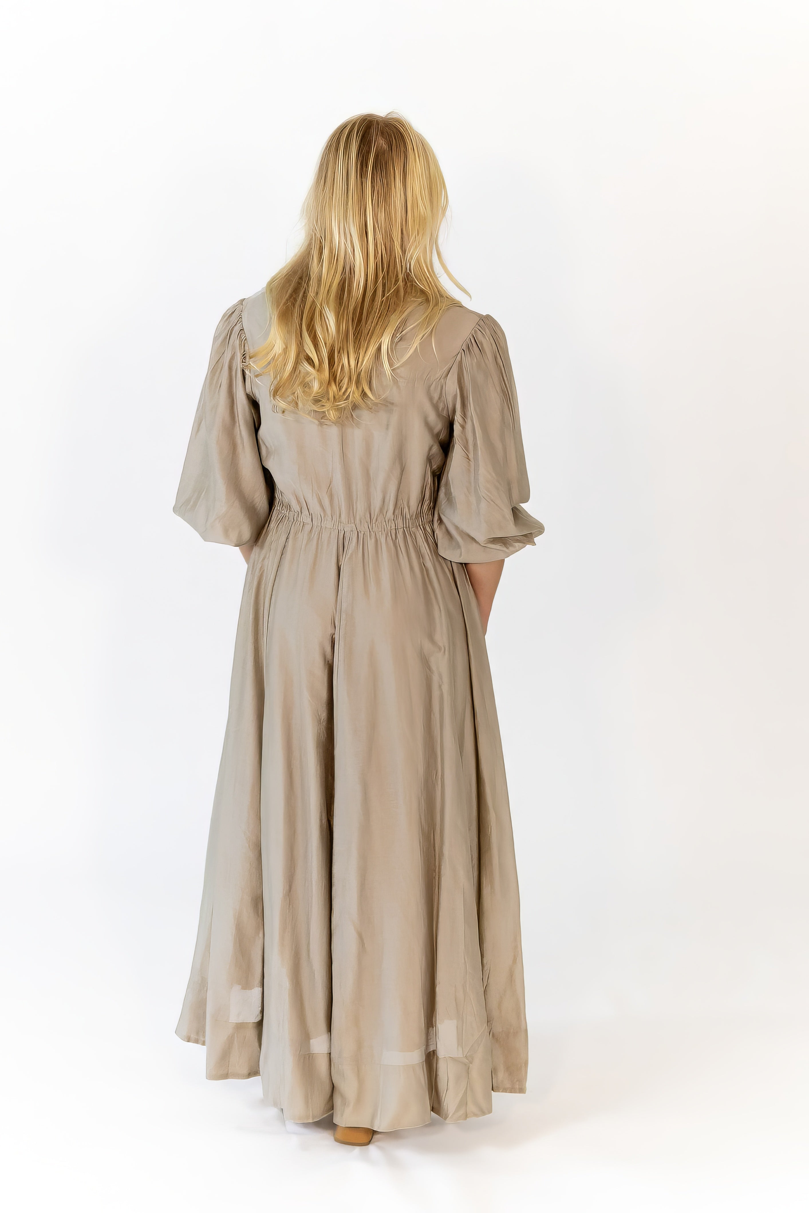 Rory Fit and Flare Dress · Almond