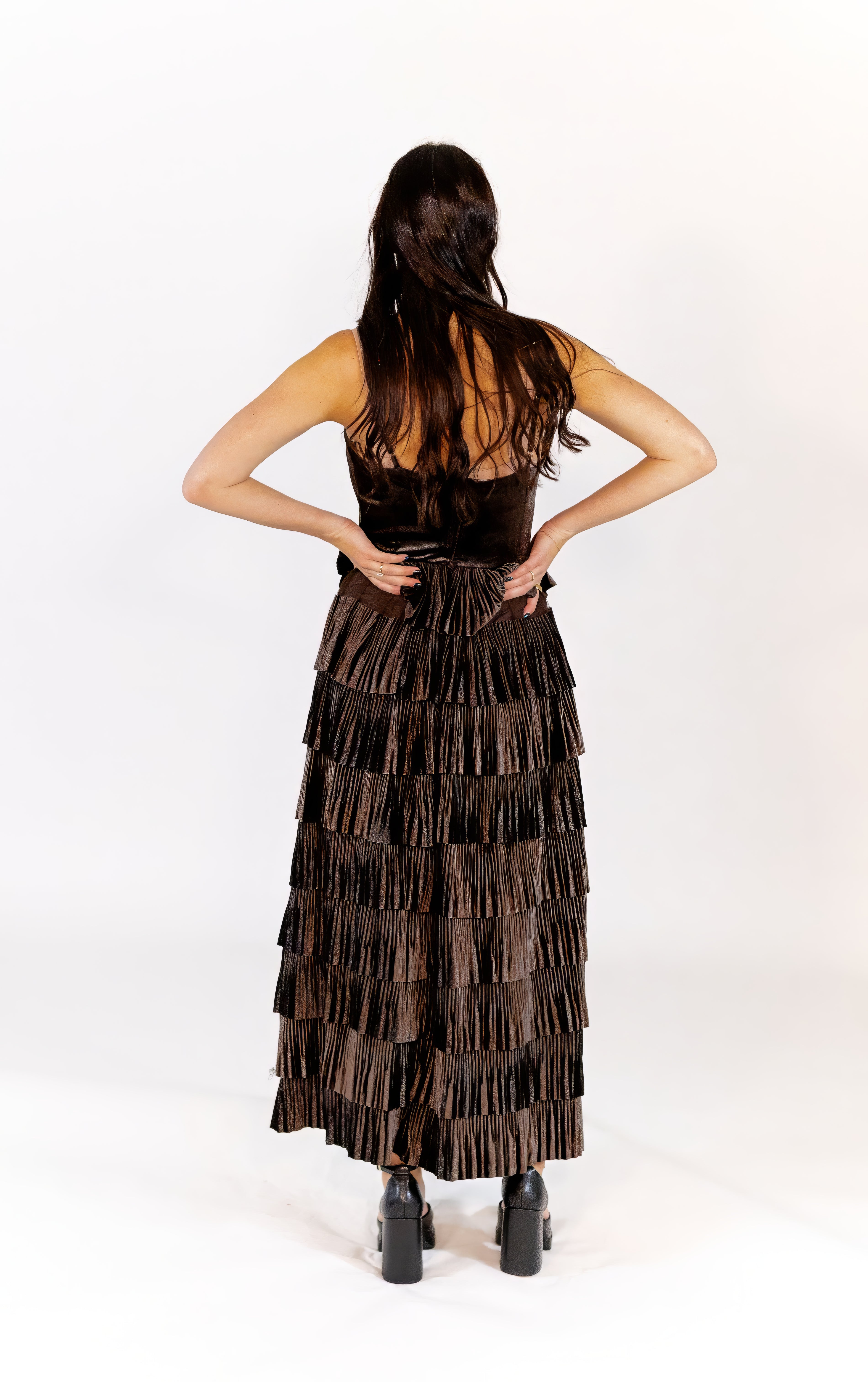 Iman Velvet Tiered Maxi