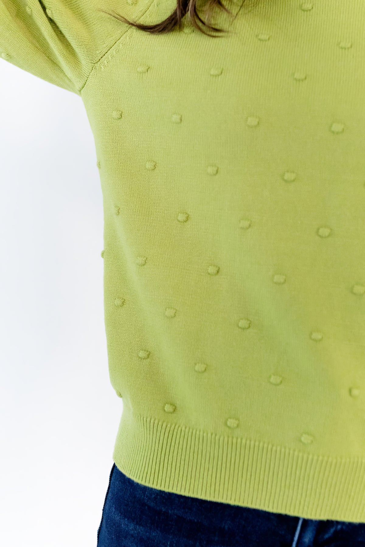 Vail Pom Pom Knit Top · Matcha
