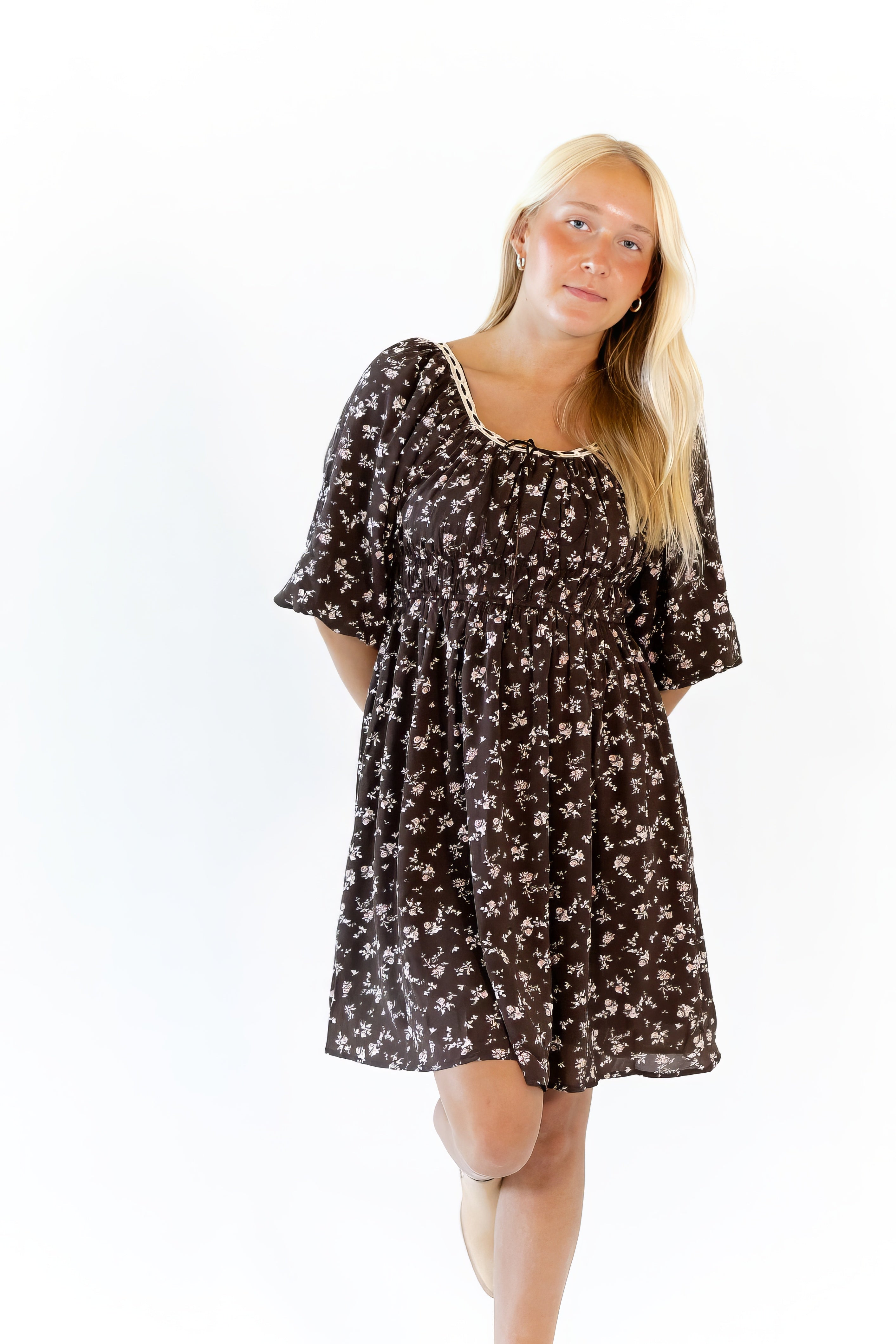 Marli Bubble Sleeve Mini Dress