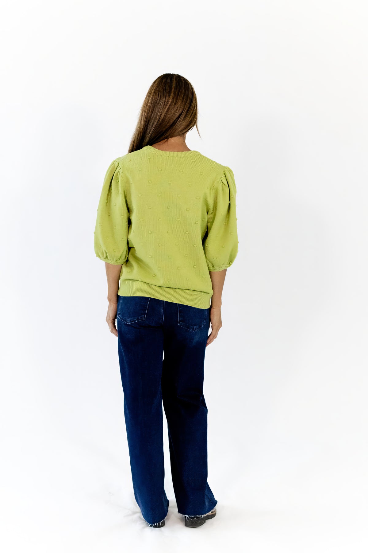 Vail Pom Pom Knit Top · Matcha
