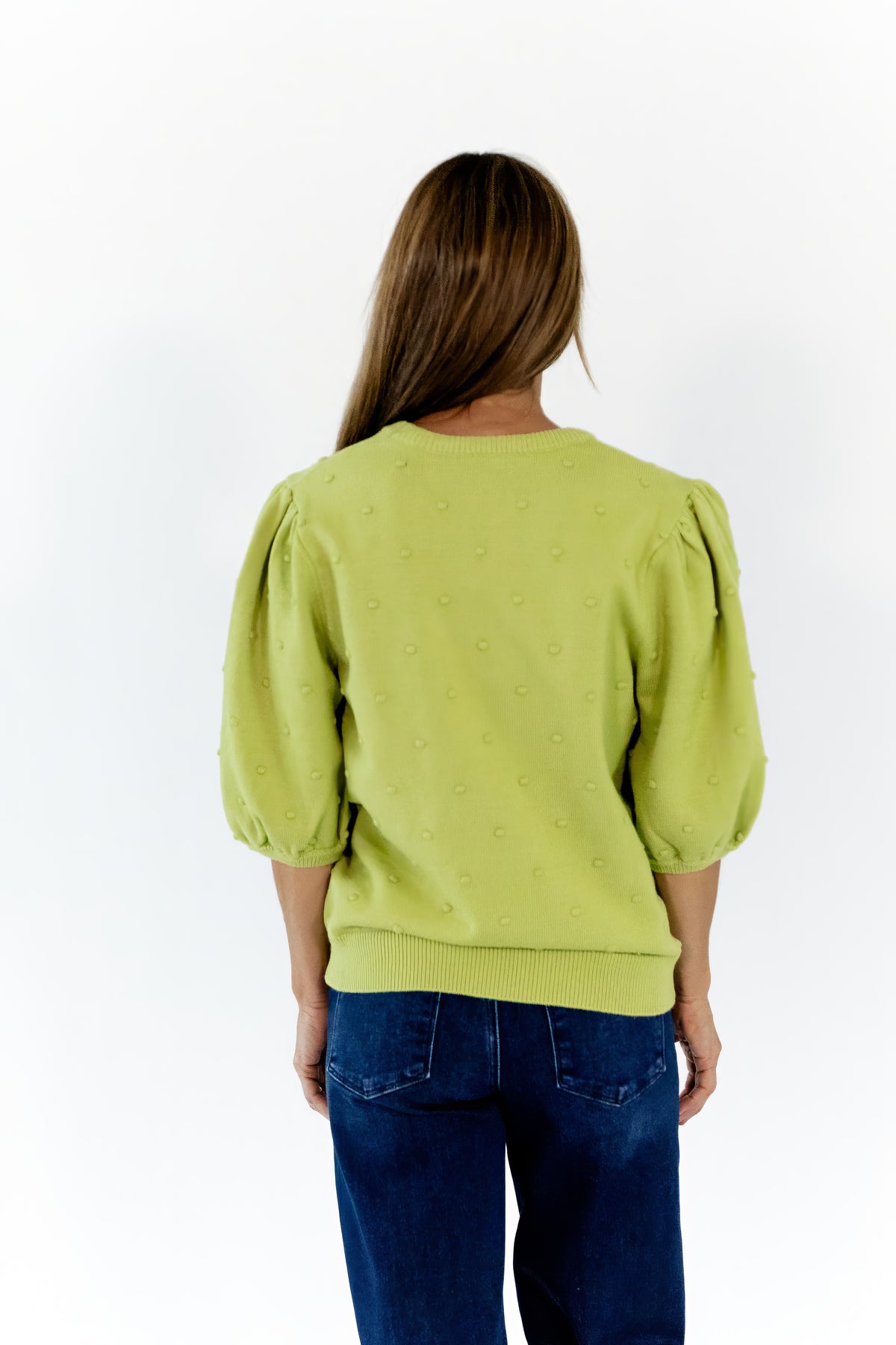 Vail Pom Pom Knit Top · Matcha