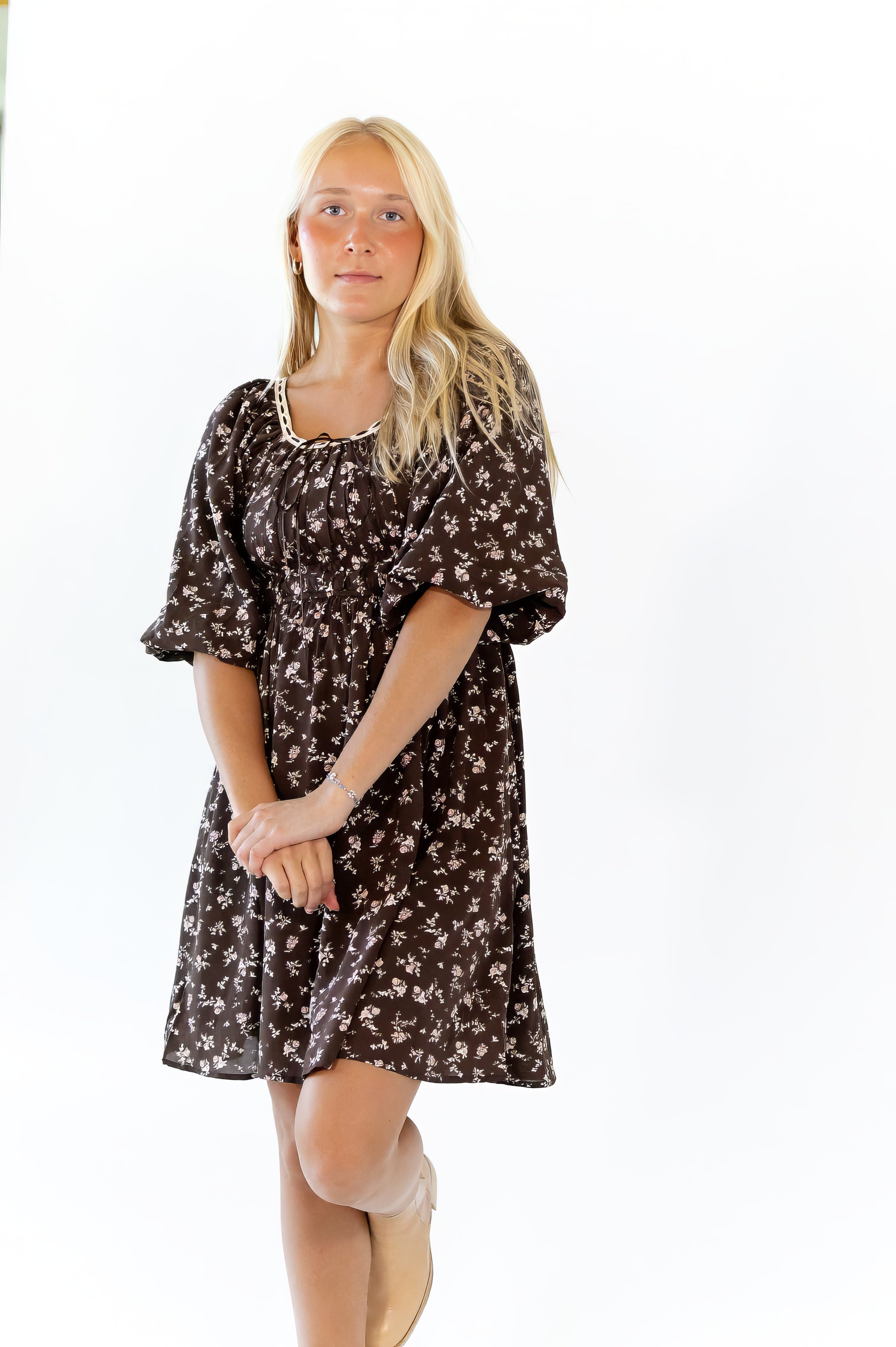 Marli Bubble Sleeve Mini Dress