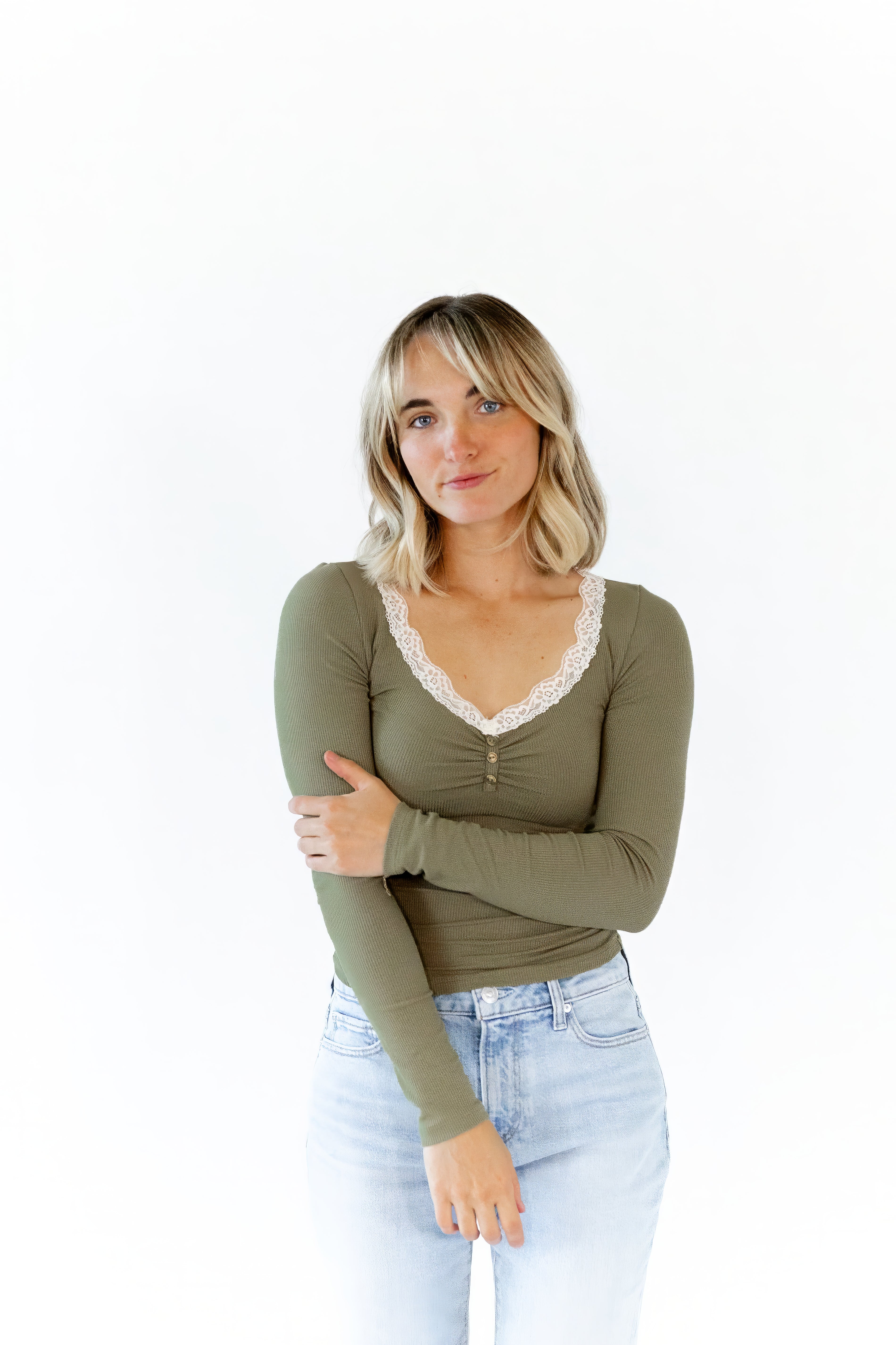 Mirian Lace Trim Top