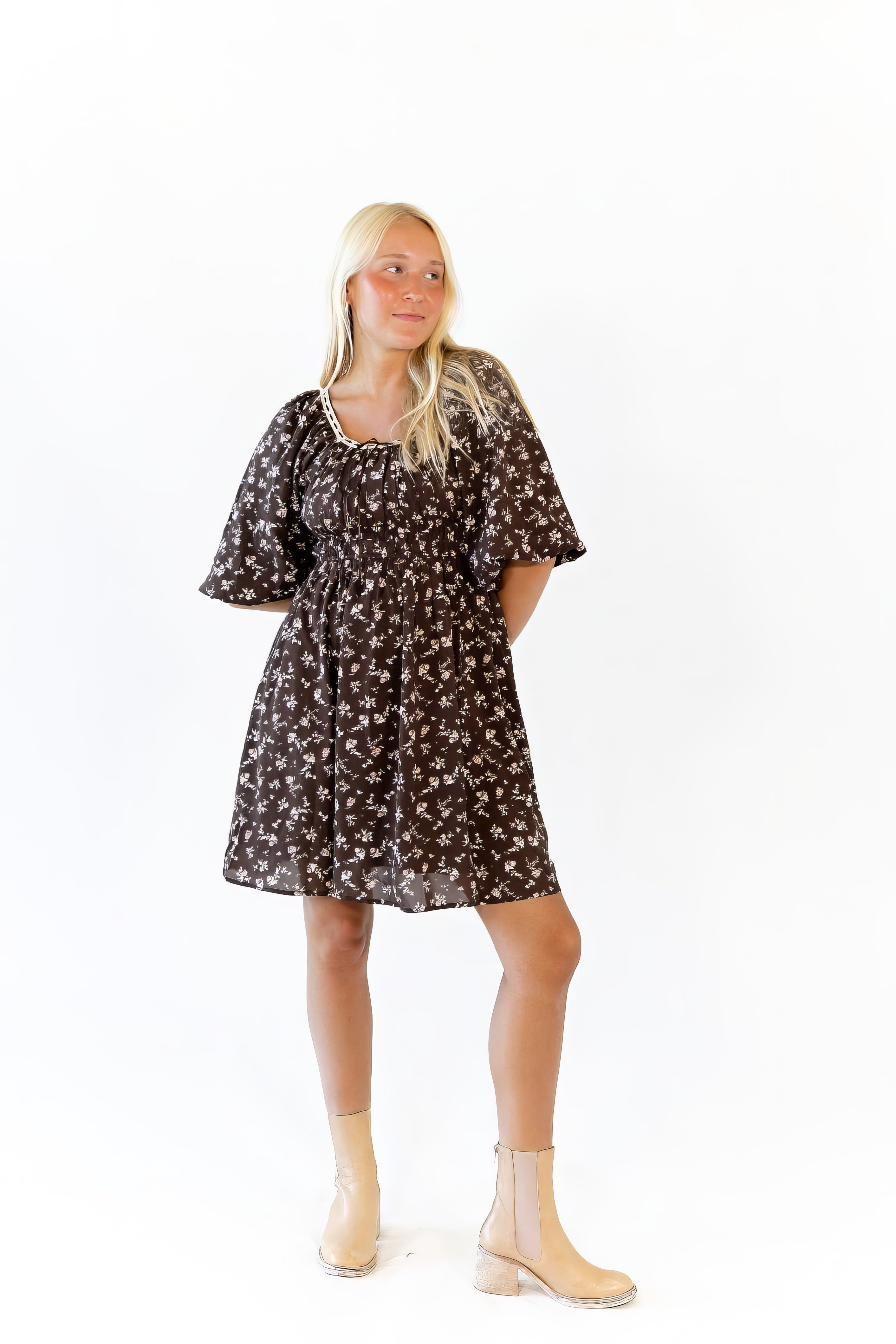 Marli Bubble Sleeve Mini Dress