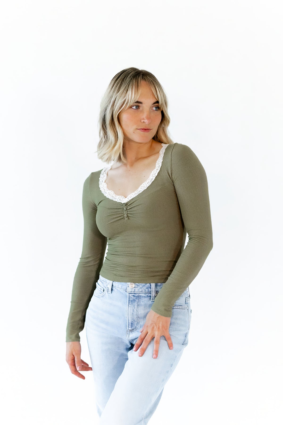 Mirian Lace Trim Top
