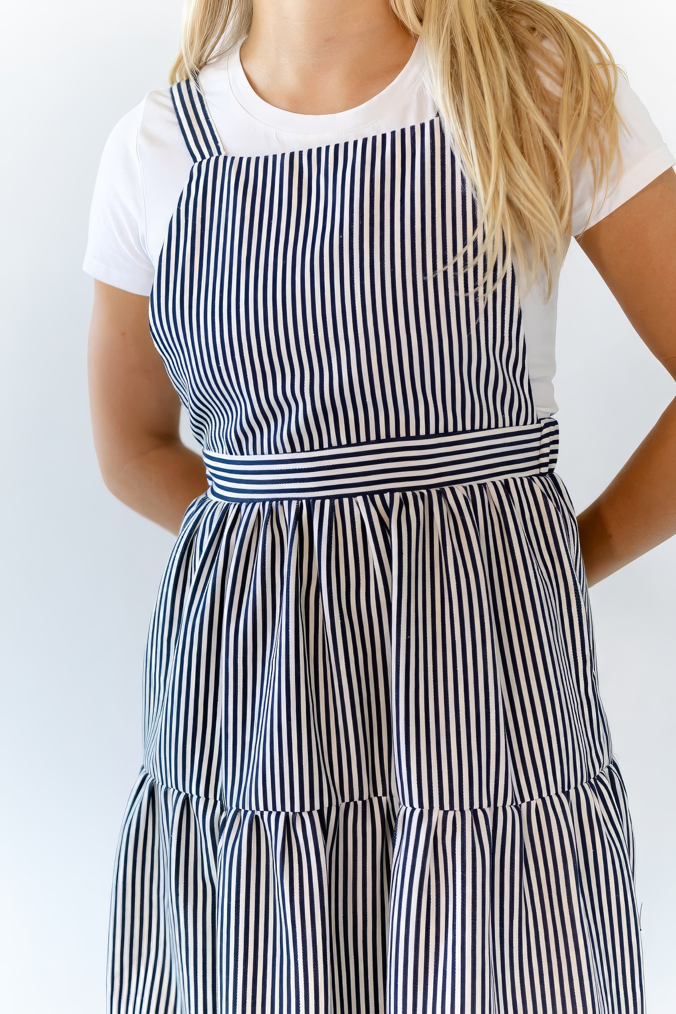 Felina Striped Overall Dress